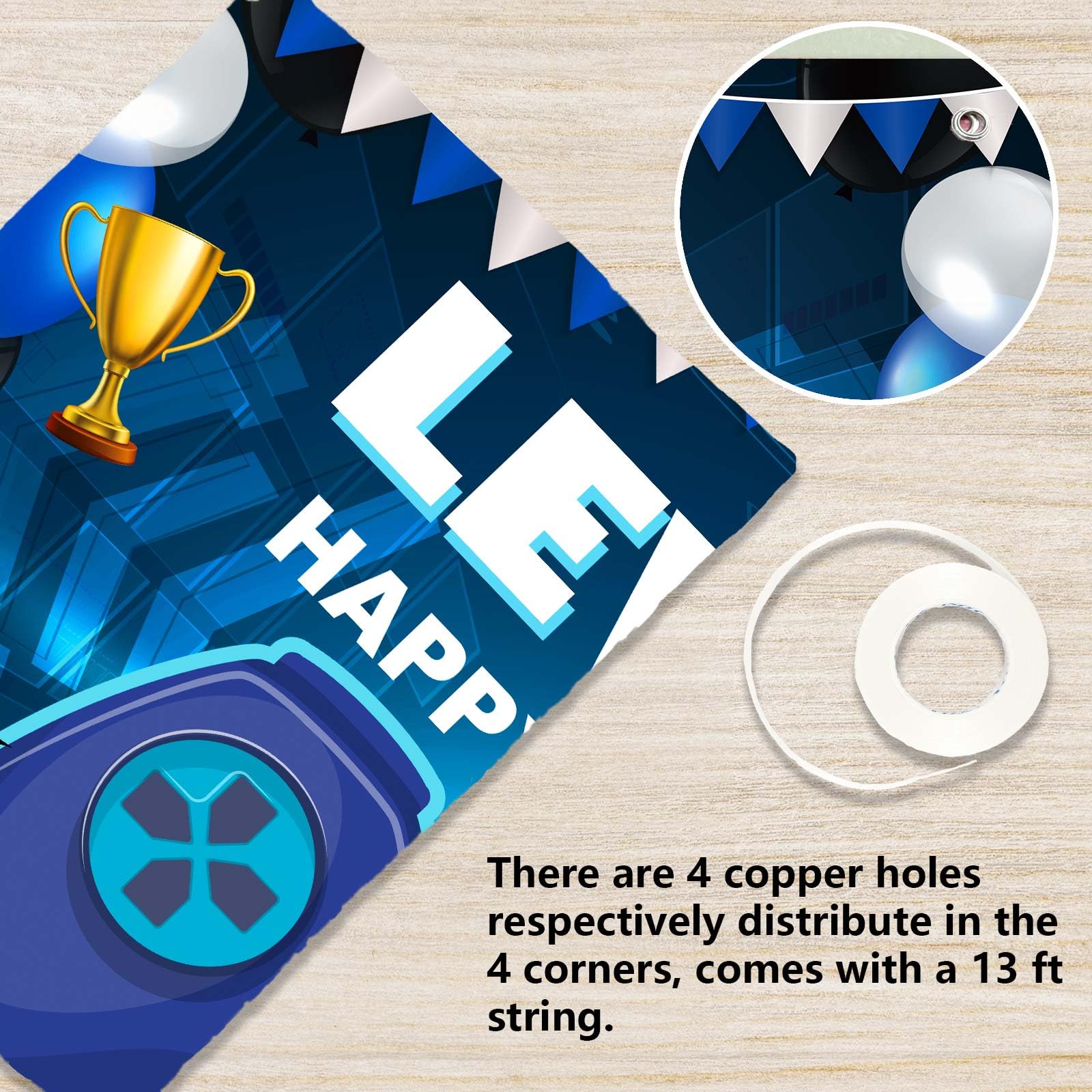 Happy 15th Birthday Level Up Banner - Video Game Themed Backdrop for Boys & Girls 15th Birthday Party Decorations | Perfect for Gaming Theme Parties, Teen Celebrations & Milestone Birthday Backgrounds