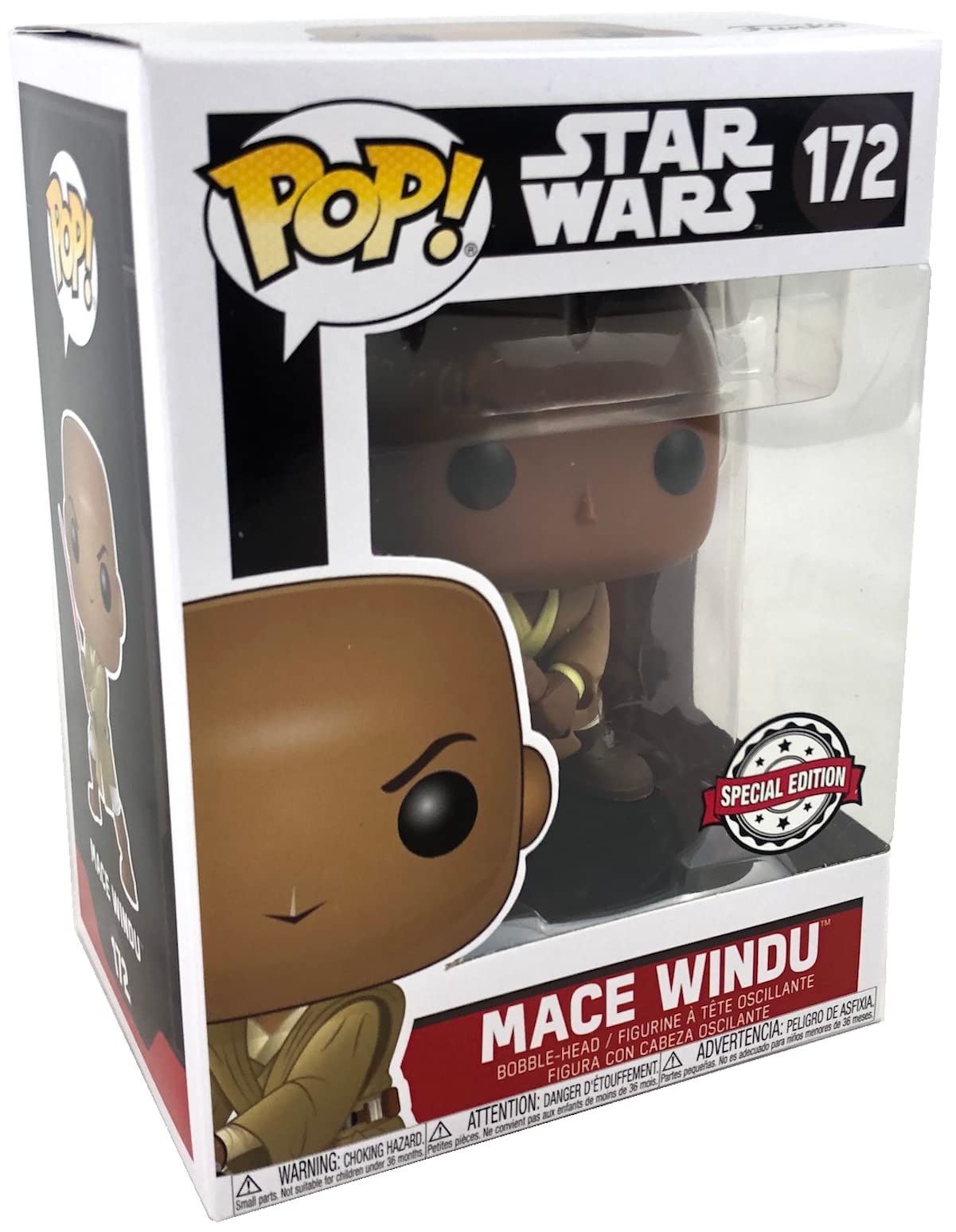 **Funko POP Star Wars - Mace Windu Exclusive Special Edition with Pop Protector - Collectible Vinyl Figure for Fans & Display - Perfect for Home, Office, or Gift**