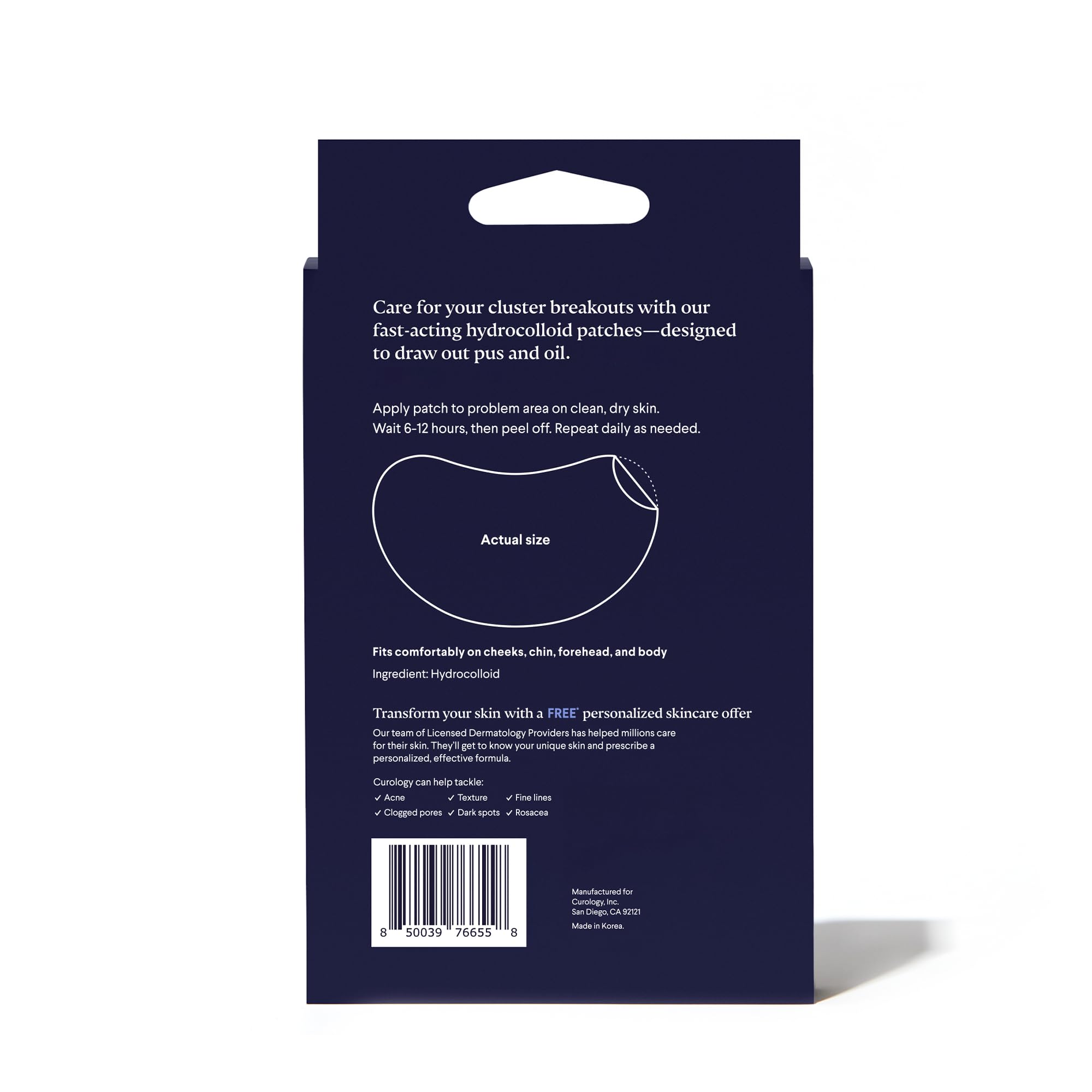 Curology Emergency Spot Patch Clusters - Fast Acting Hydrocolloid Pimple Patches for Face, Oil Absorbing Acne Treatment (14 Count) - Perfect for Overnight Breakout Relief & On-the-Go Skin Care