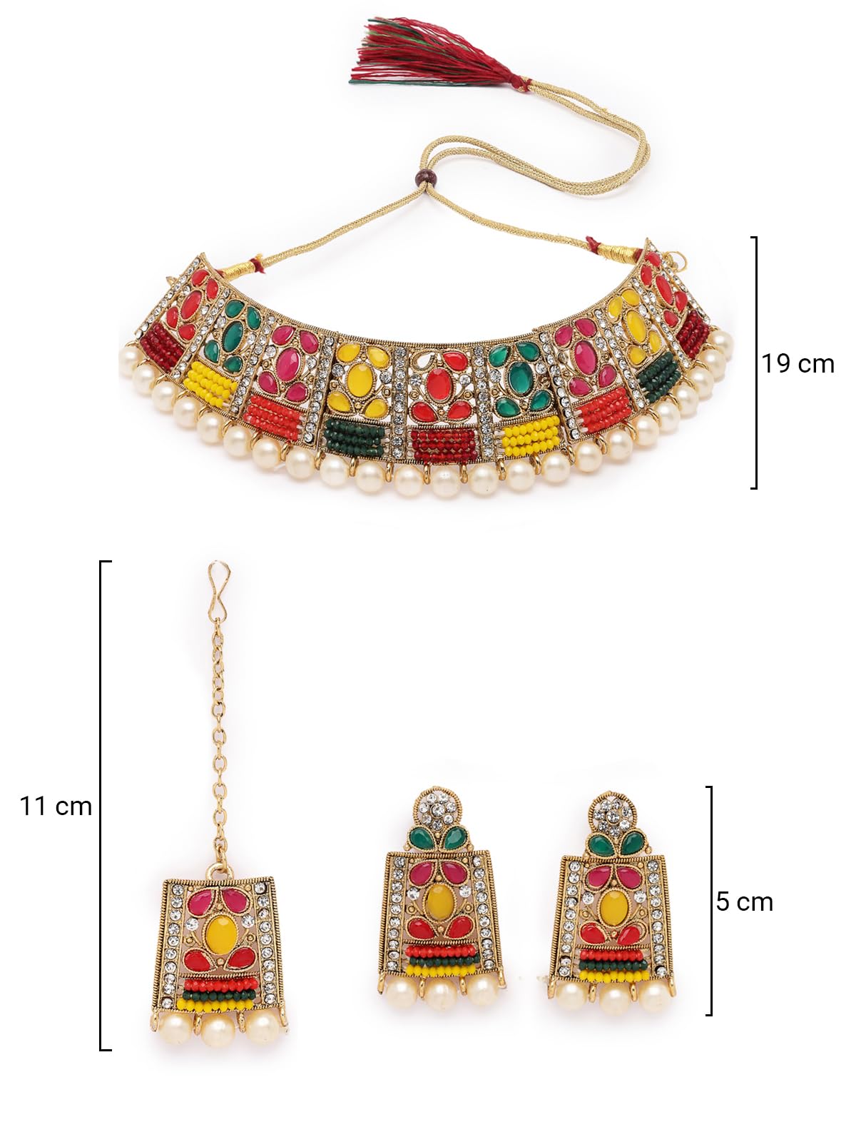 Elegant Pink Stone & Pearl Choker Necklace Set for Women | Sukkhi Adorable Unique Stylish Rani Jewelry | Perfect for Weddings, Parties & Special Occasions