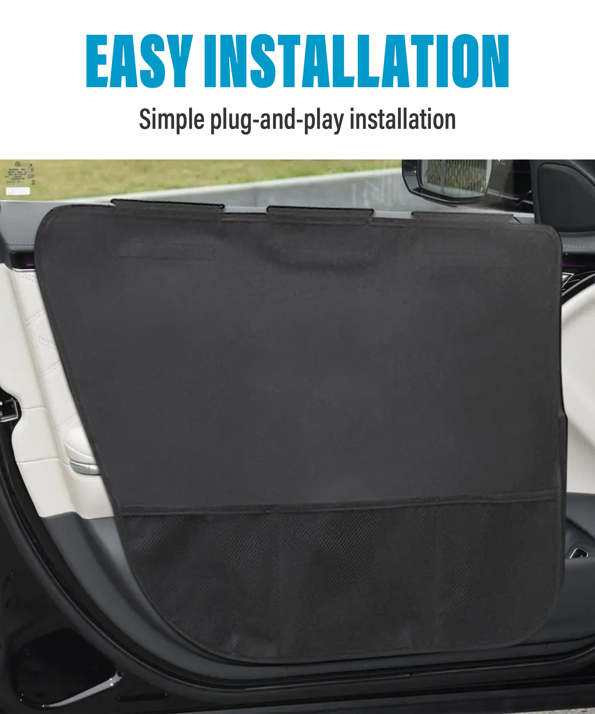 YAKEFY 2-Pack Car Door Protector - Scratch Resistant Dog Car Door Cover & Vehicle Door Guard for Pets - Durable Car Accessories for Back Seat Protection (Perfect for SUVs, Sedans & Road Trips with Dogs)