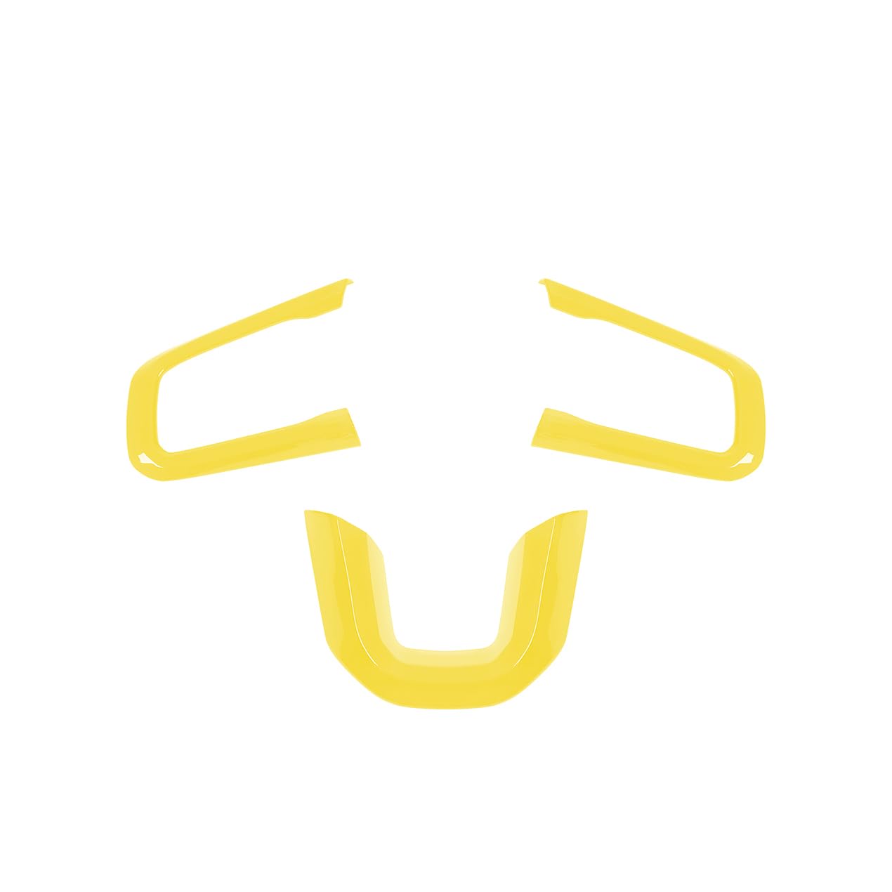RT-TCZ Yellow Steering Wheel Trim Panel Decal for Jeep Wrangler JL/JLU (2018+) & Gladiator JT (2020+) - 3pc Interior Accessories Kit - Enhance Your Jeep's Yellow Interior Style for Off-Road & Daily Driving
