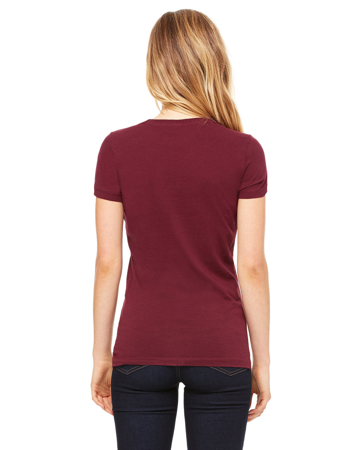 Bella + Canvas 6004 Women's Slim Fit Short Sleeve V-Neck T-Shirt - Soft Cotton Blend Tee for Casual Wear, Workout & Layering