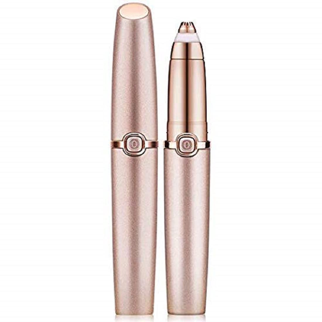 CARTSRUSHTI Women's Facial Hair Remover & Eyebrow Trimmer - Painless Epilator for Upper Lip, Chin & Face - Precise Pink Hair Removal Device (2022 Upgrade) - Perfect for Travel, Home & Salon Use