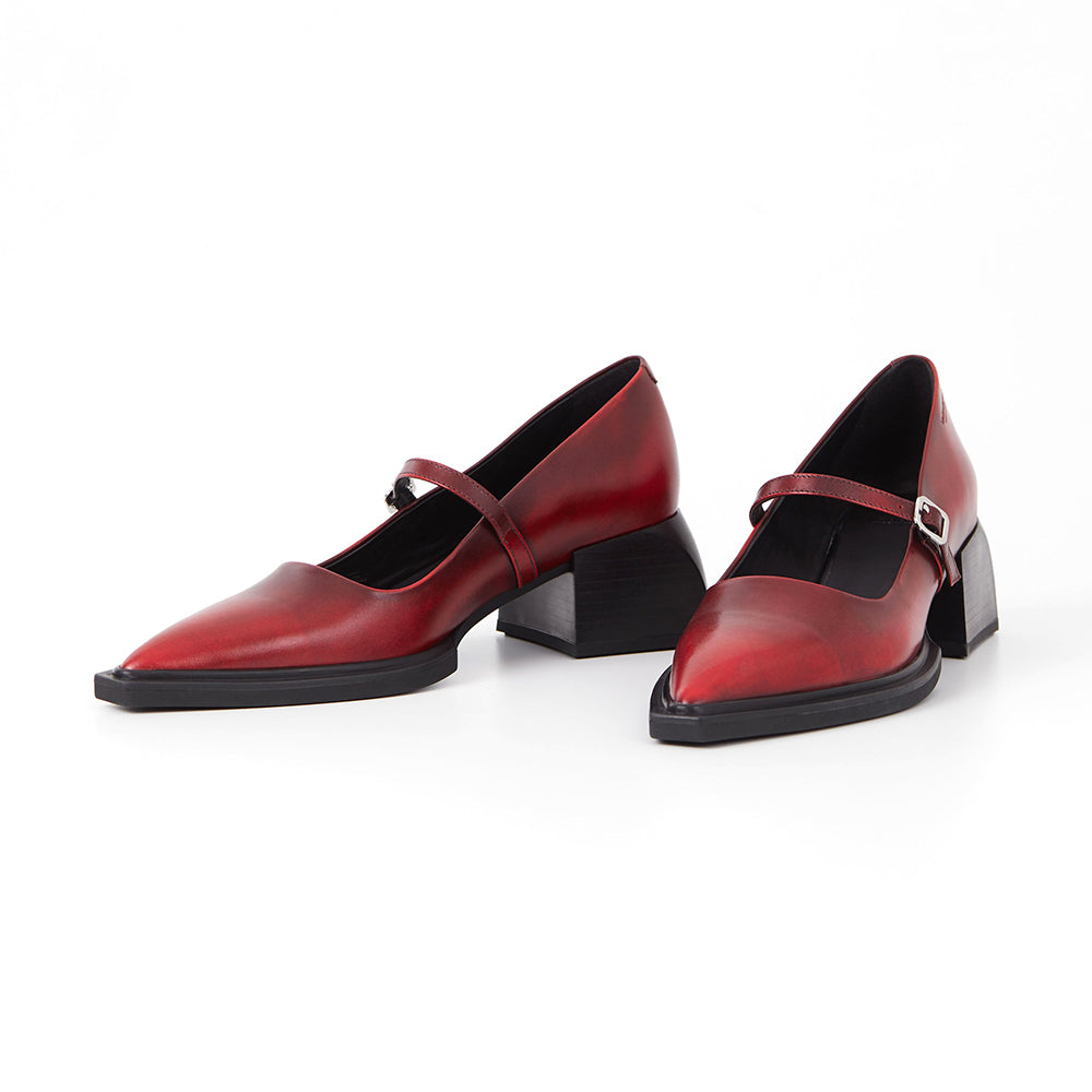 Vivian Women's Mary Jane Shoes - Classic Red Flats for Comfort & Style - Perfect for Work, Office, Casual Wear & Special Occasions