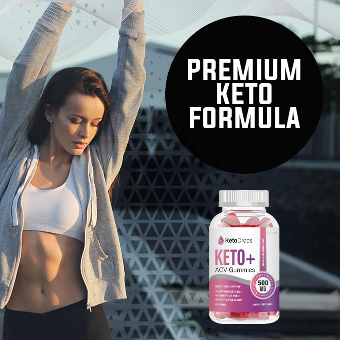 Kivus Keto Drops Gummies with Apple Cider Vinegar - 60 Count Sugar-Free Ketogenic Supplement for Weight Loss & Energy Boost - Perfect for Low Carb Diet & On-the-Go Snacking