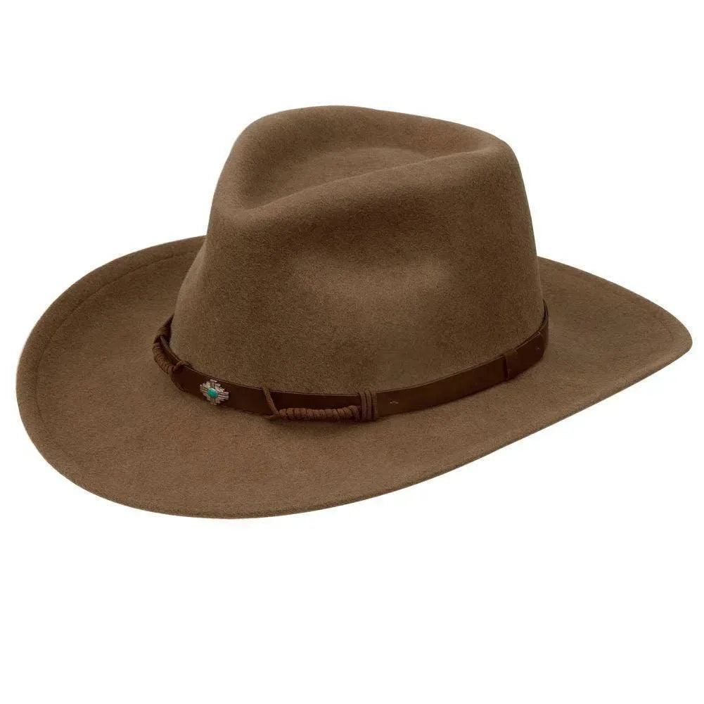 Black Creek (BC2041) Crushable Wool Felt Cowboy Hat for Men & Women - Western Style, Packable Travel Hat for Outdoor, Rodeo, and Country Fashion