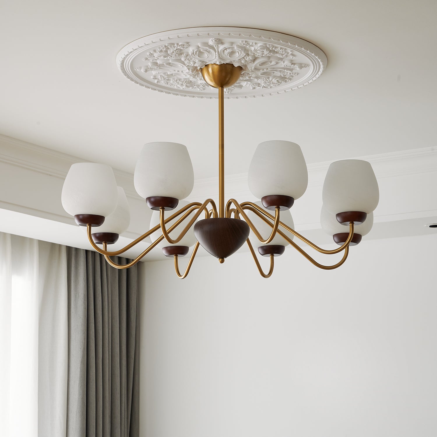 Aurorium Crystal Chandelier - Elegant Modern Ceiling Light Fixture for Dining Room, Living Room & Bedroom | Perfect for Home Decor, Wedding & Luxury Interior Design