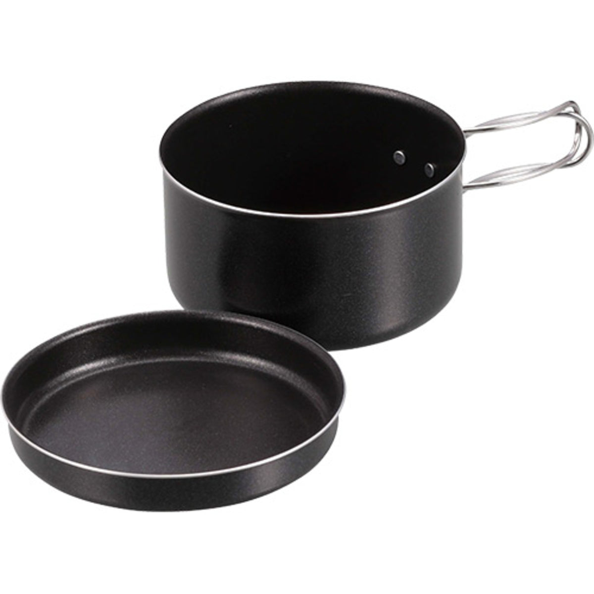 Captain Stag 12cm Aluminum Cookware Set - Lightweight & Durable Camping Cookware for Outdoor Adventures, Hiking, and Backpacking