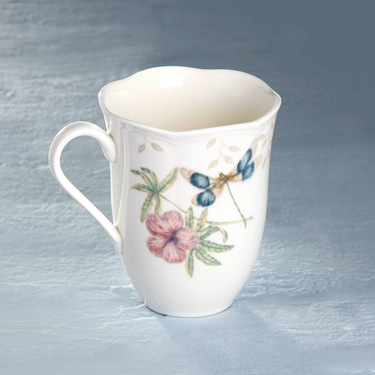 Butterfly Meadow 4-Piece Dinner Plate Set - Elegant Floral Tableware for Home Dining, Parties & Special Occasions