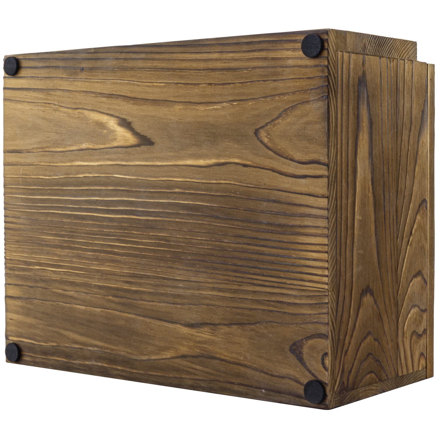 MyGift Rustic Brown Solid Wood Wall Mounted Wedding Card Box - Hinged Lid Envelope Holder for Reception, Thank You Cards & Gift Cards - Perfect for Weddings, Anniversaries & Special Events
