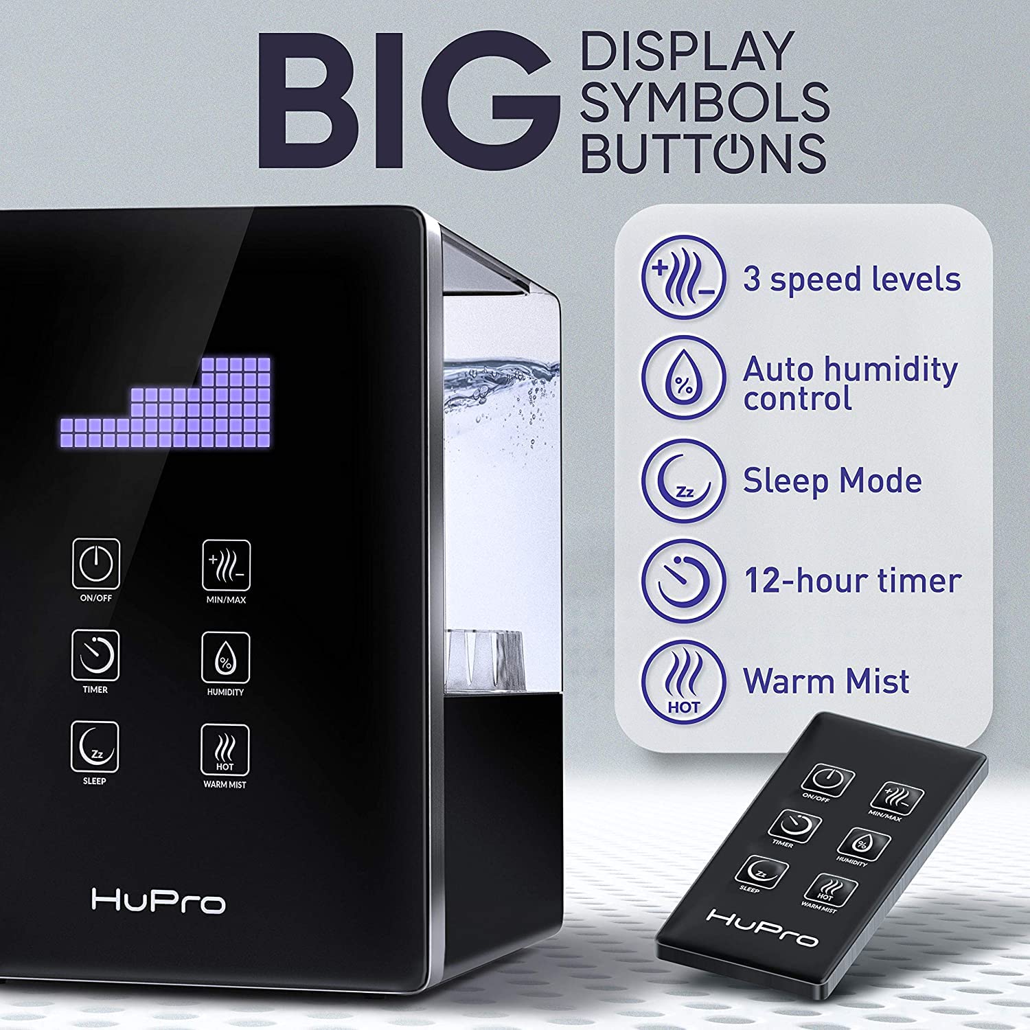 6L Top Fill Cool & Warm Mist Humidifier for Large Rooms - Ultrasonic Air Humidifier with Essential Oil Diffuser | Quiet Operation for Bedroom, Living Room, Baby Nursery | Helps Relieve Asthma & Allergies | Perfect for Dry Air Relief in Winter and Allergy Season
