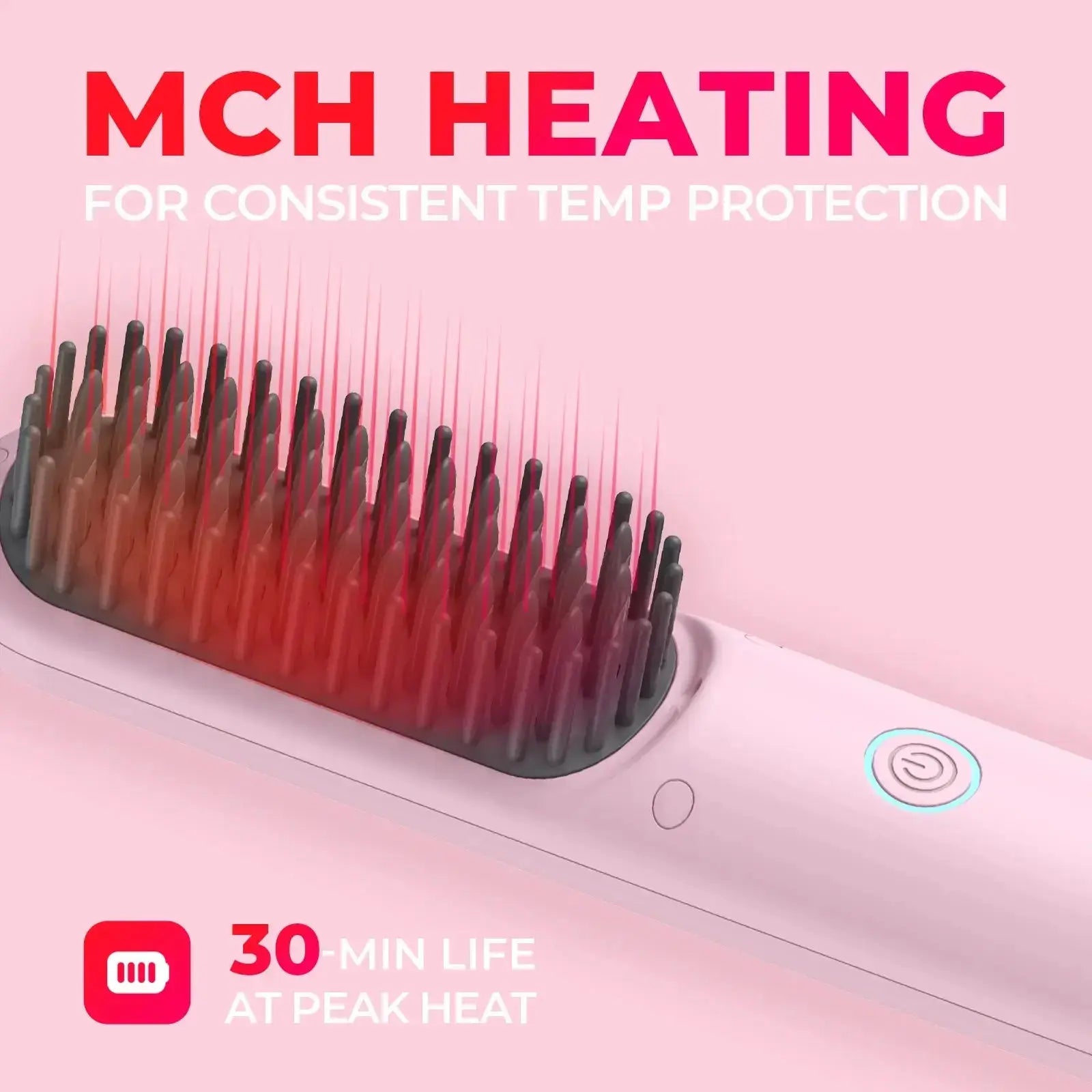 Tymo Portable Pink Hair Straightener - Compact Travel Flat Iron for Smooth & Shiny Hair at Home or On The Go