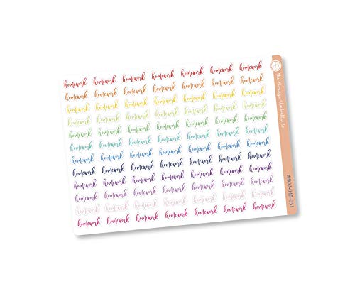 Rainbow Homework Stickers for Planners - Colorful Tracking Labels for School Assignments & Study Organization - Perfect for Students, Teachers & Bullet Journals (S-592-R)