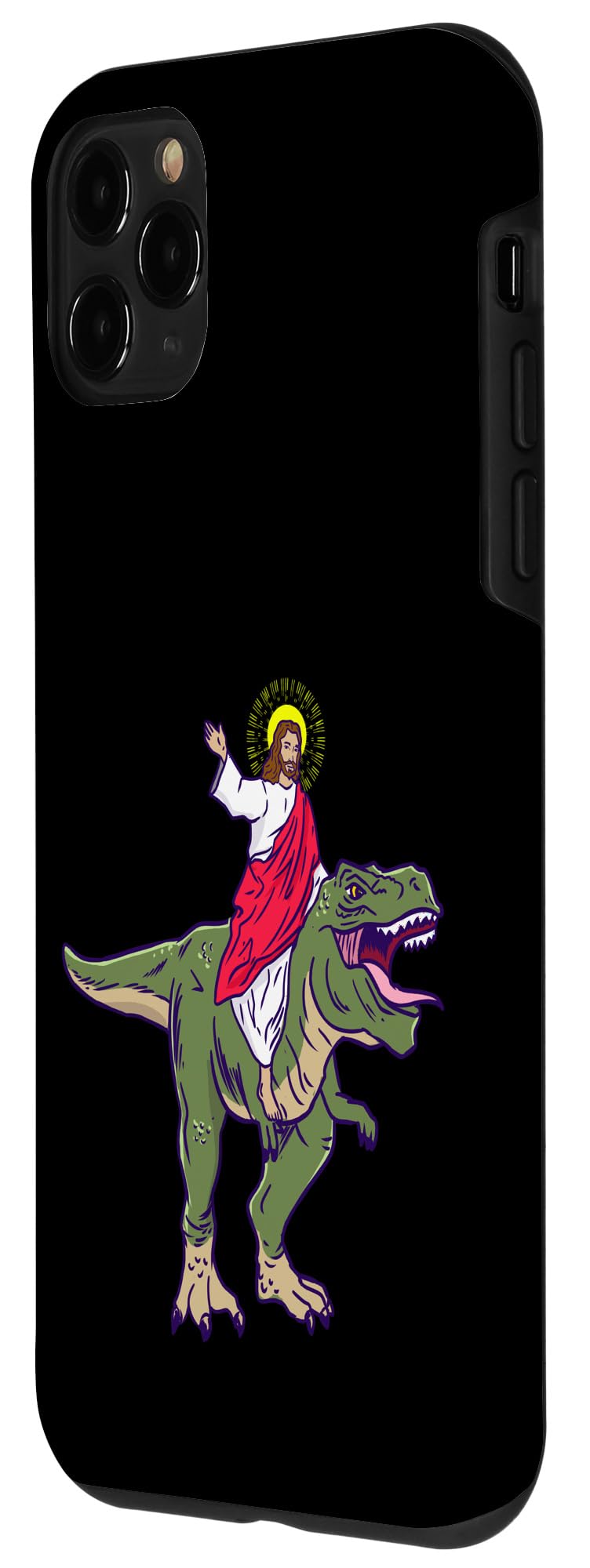 iPhone 11 Pro Case with Jesus Riding Dinosaur Design - Protective Phone Cover for iPhone 11 Pro - Perfect for Christian Dinosaur Lovers & Unique Gift Idea