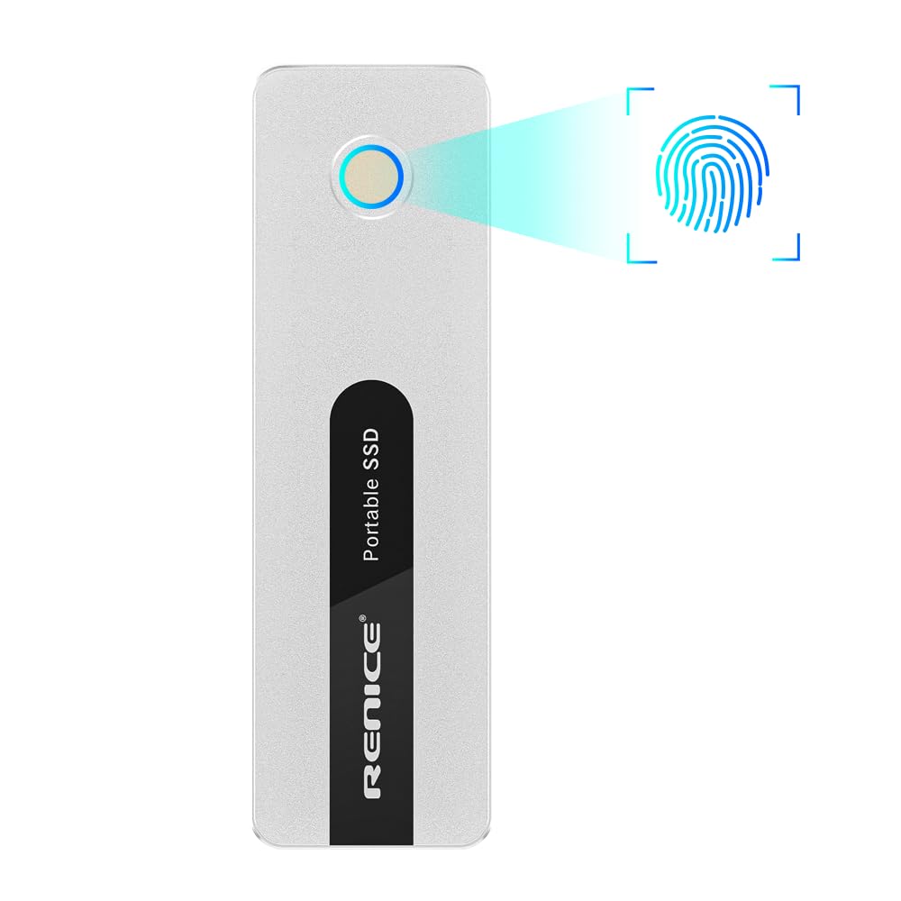 RENICE 1TB Portable SSD - Ultra Fast 1000MB/s Read Speed USB 3.2 Gen 2 External Solid State Drive with USB-C - Compact Mini SSD for Professionals, Students, Photographers - Perfect for Data Backup, Video Editing & Gaming Storage