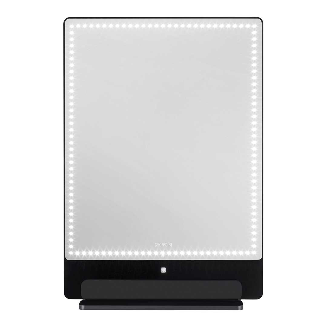 Riki Tall Vanity Mirror with Super Powerful Daylight LEDs - Perfect for Makeup, Skincare & Grooming at Home or Salon