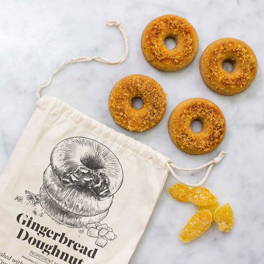 Gingerbread Doughnut Baking Mix Kit - Easy Homemade Holiday Donut Recipe for Christmas & Winter Baking (Perfect for Family Baking, Holiday Parties & Gift Giving)