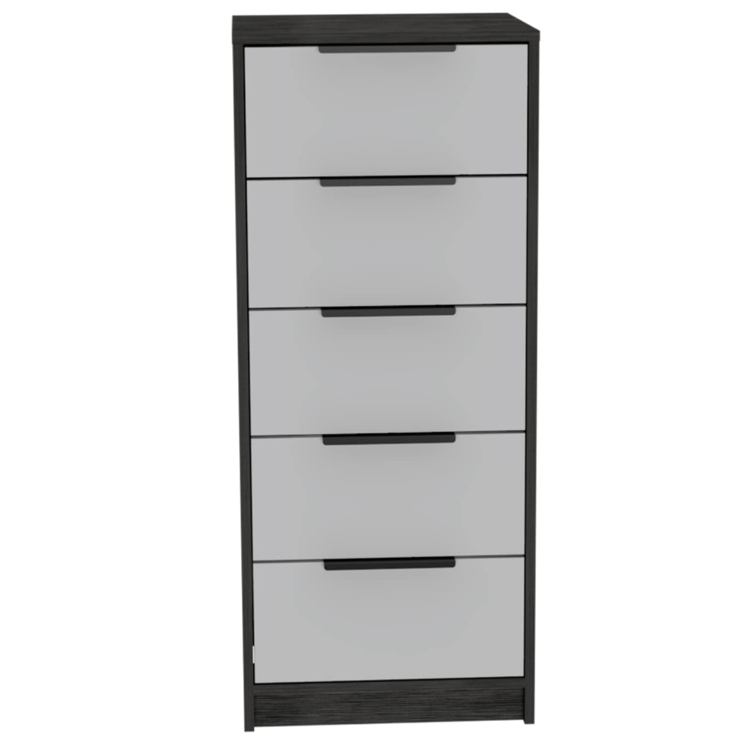 Egeo Space Saver Vertical Dresser with 5 Drawers - White | Compact Bedroom Storage Solution for Small Spaces & Apartment Living