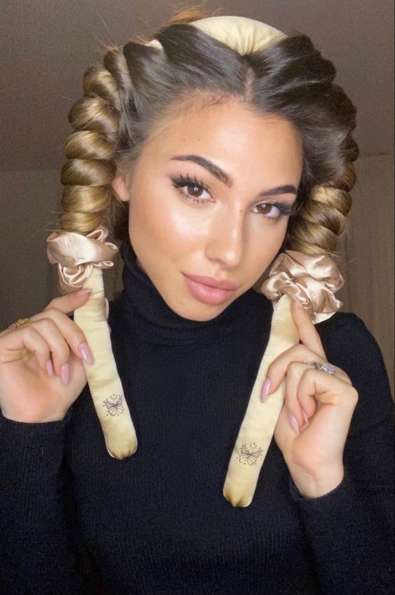 Heatless Hair Curler Set for Long & Short Hair - No Heat Curling Rods for Overnight Waves & Natural Curls - Perfect for Home, Travel & Special Occasions