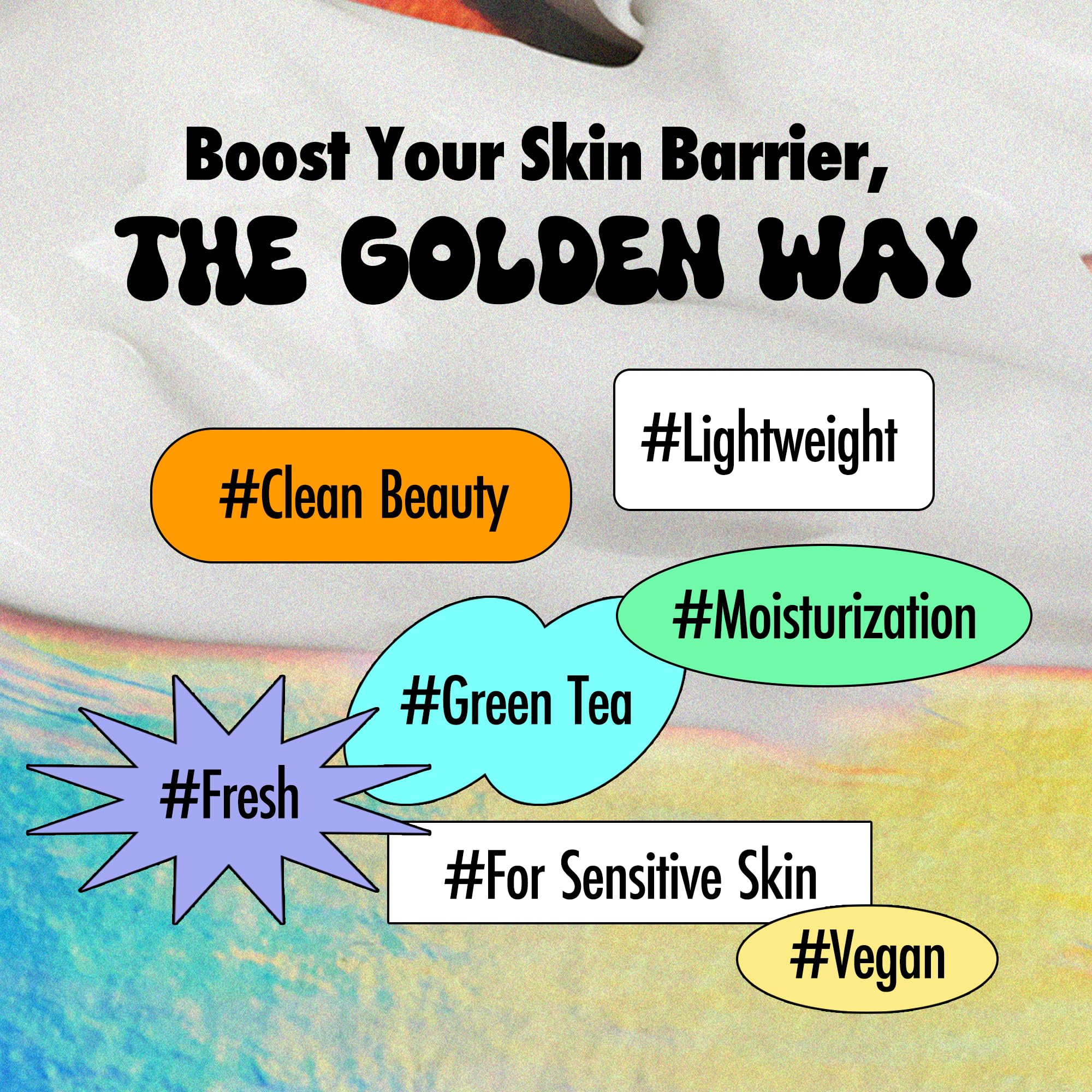 Korean Green Tea Face Cream - Vegan Moisturizer with Probiotics for Dry Skin Care
