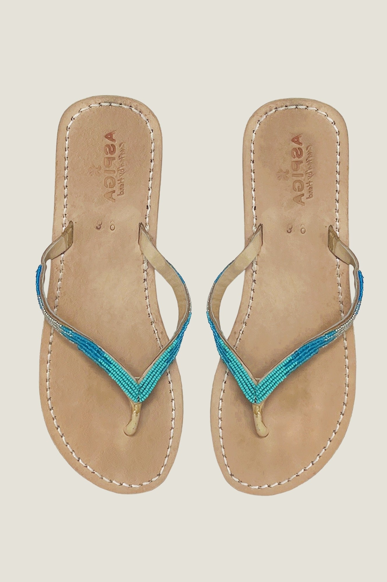 Ombre Blue Flip Flops for Women - Comfortable Beach Sandals with Gradient Color Design - Perfect for Pool, Vacation, and Summer Outfits