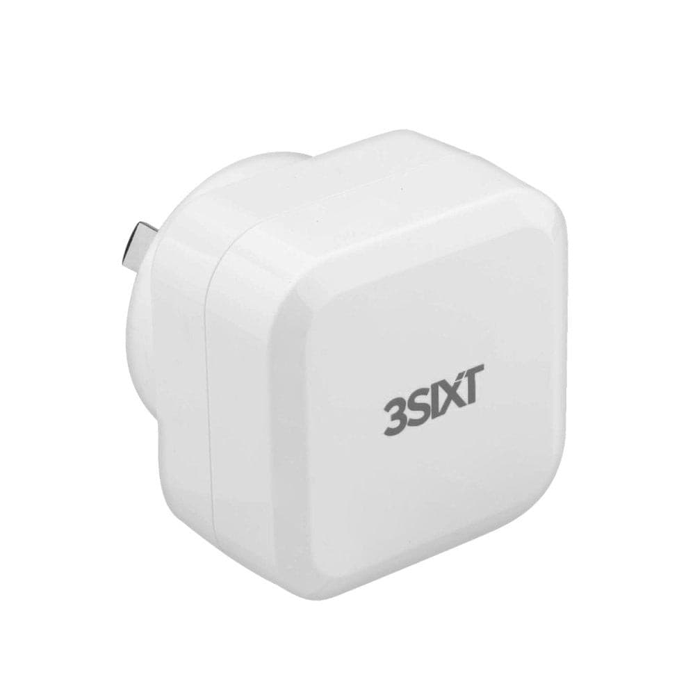 3sixT Fast Wall Charger with 3.4A Output & 1m Lightning Cable - White | Quick Charging for iPhone, iPad, AirPods | Perfect for Home, Office, Travel