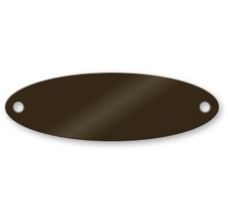 Blank Brass Tags - Oval 2-15/16