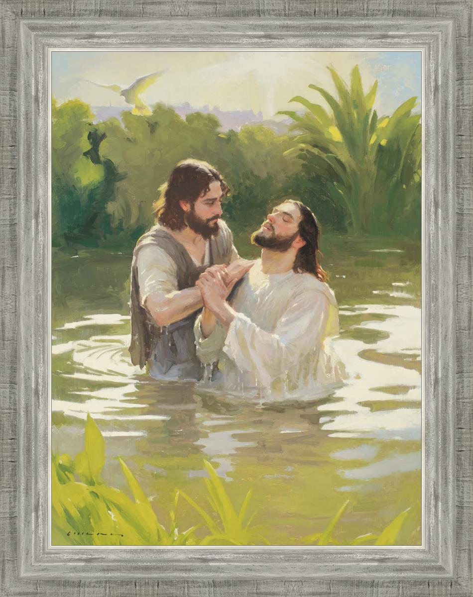 Baptism of The Savior - Religious Christian Wall Art for Home & Church Decor - Perfect for Baptism Ceremonies & Spiritual Inspiration