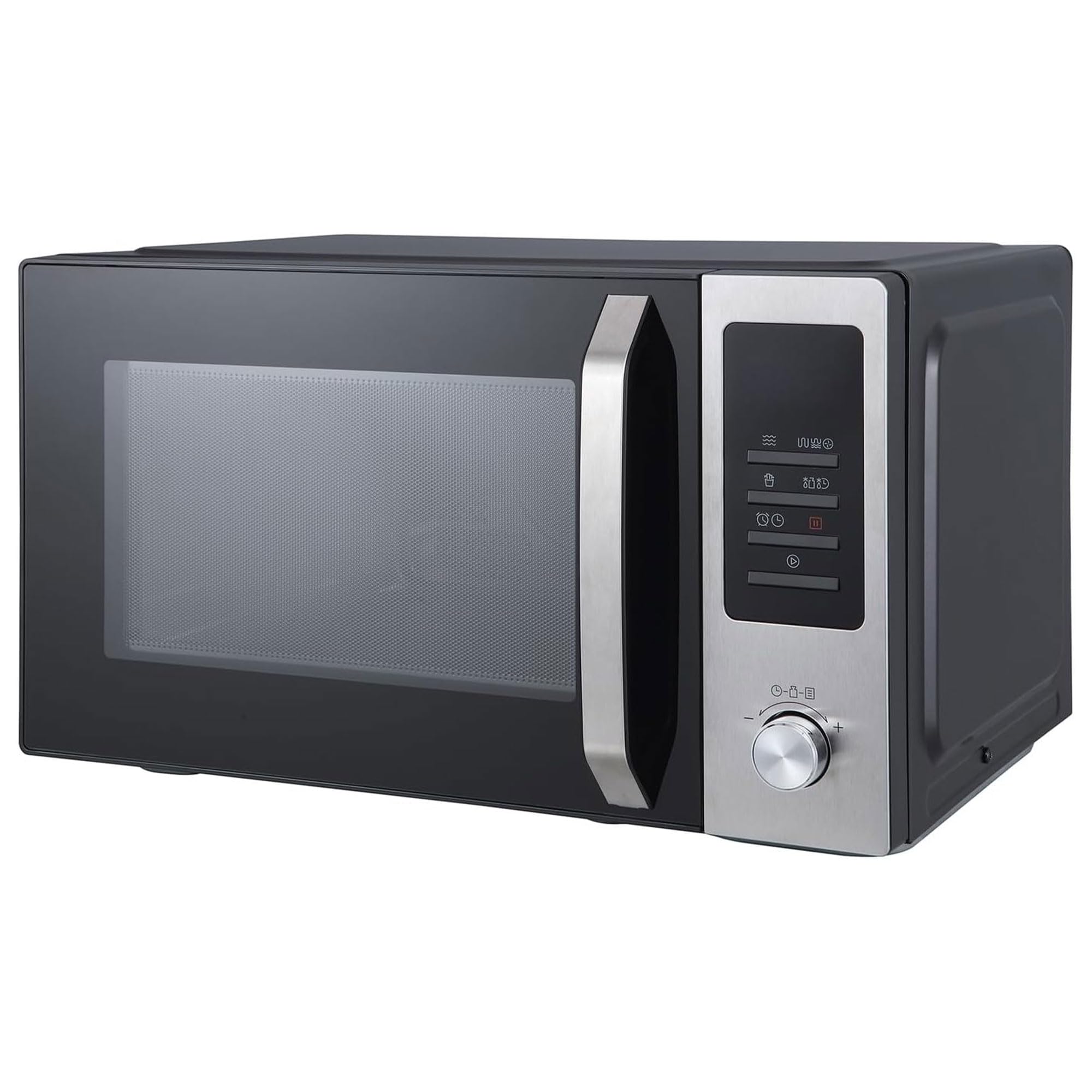 Magic Chef 1.0 Cu Ft Stainless Steel Countertop Microwave Oven with Air Fryer - 10 Power Levels, Includes Air Frying Rack, Crisper Tray & Grill Rack - Perfect for Small Kitchens, Dorms & Apartments (Black)
