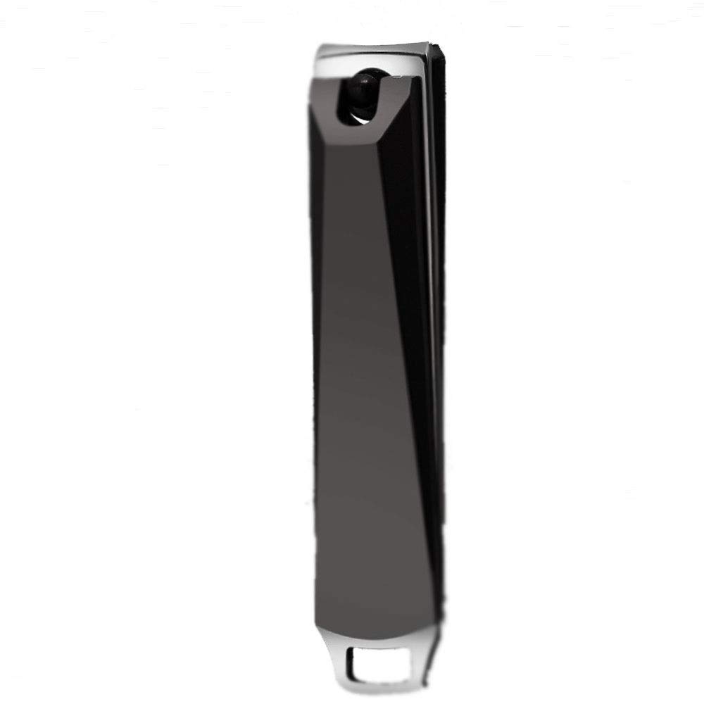 Premium Stainless Steel Toe Nail Clippers for Adults - Professional Black Nail Clippers 8.8cm - High-End Nail Care Tool with Finger Knife for Pedicure, Manicure & Grooming at Home or Travel