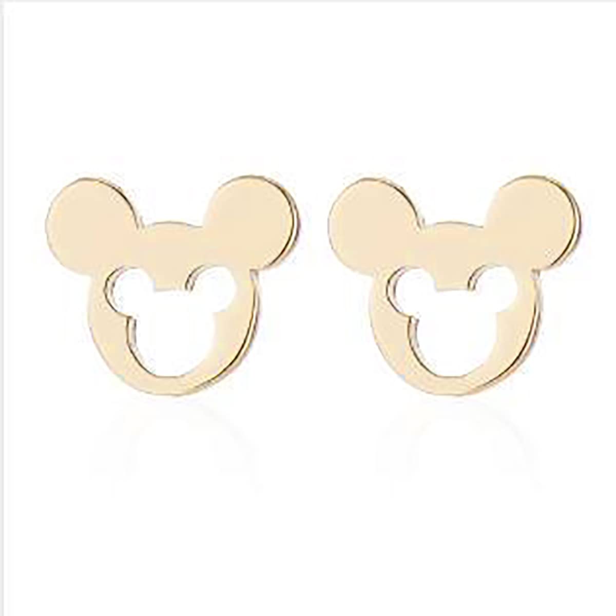 Rose Gold Stainless Steel Minimalist Geometric Stud Earrings for Women & Girls – Small Cartilage Stud Earrings Set, Hypoallergenic Surgical Steel Jewelry, Perfect Birthday Gift & Fashion Accessory for Everyday Wear, Parties & Special Occasions