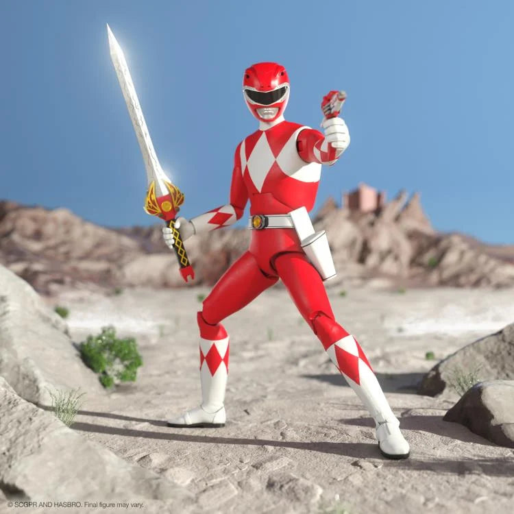Mighty Morphin Power Rangers ULTIMATES! Red Ranger Action Figure - 6 Inch Collectible Toy for Fans, Kids & Adults - Perfect for Display, Play & Power Rangers Themed Parties