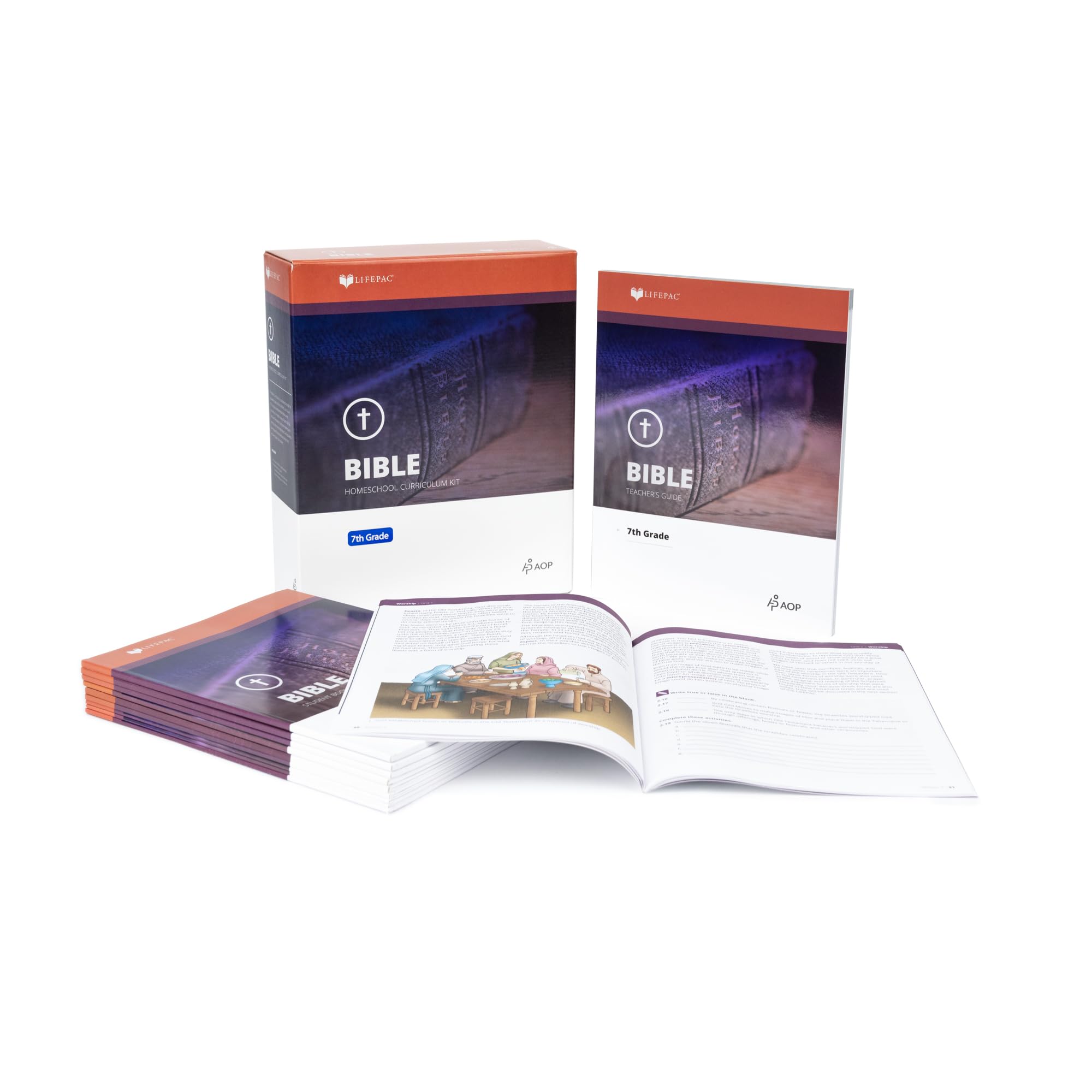 LIFEPAC 7th Grade Bible Curriculum Homeschool Box Set - Complete Christian Study Program for Middle School Students | Perfect for Homeschooling, Sunday School & Independent Learning