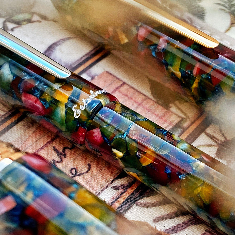 Esterbrook Estie Rollerball Pen - Botanical Gardens Palladium Finish | Premium Writing Instrument for Journaling, Note Taking & Gift Giving