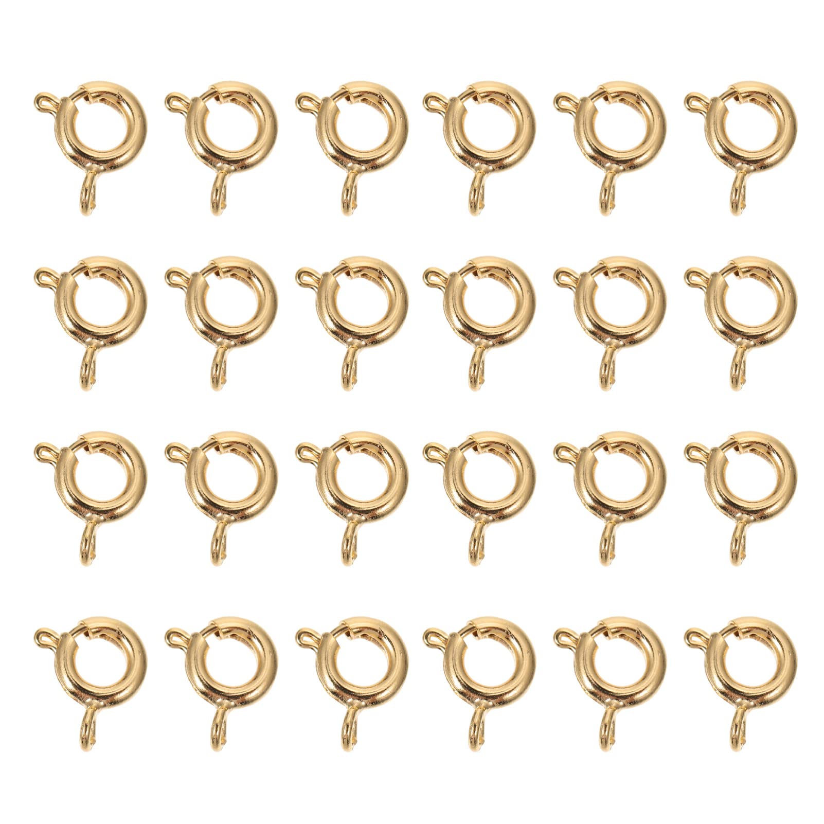 EXCEART 50 Pcs Sterling Silver Spring Buckle Bracelet Clasps - Small Round Open Spring Ring Clasps for Jewelry Making - DIY Necklace, Bracelet & Craft Supplies - Perfect for Handmade Jewelry & Repair