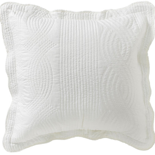 Premium Kinley Cloud White European Pillowcase Set by Bianca - 100% Cotton Luxury Bedding for Hotel & Home Decor - Soft & Breathable for Ultimate Comfort