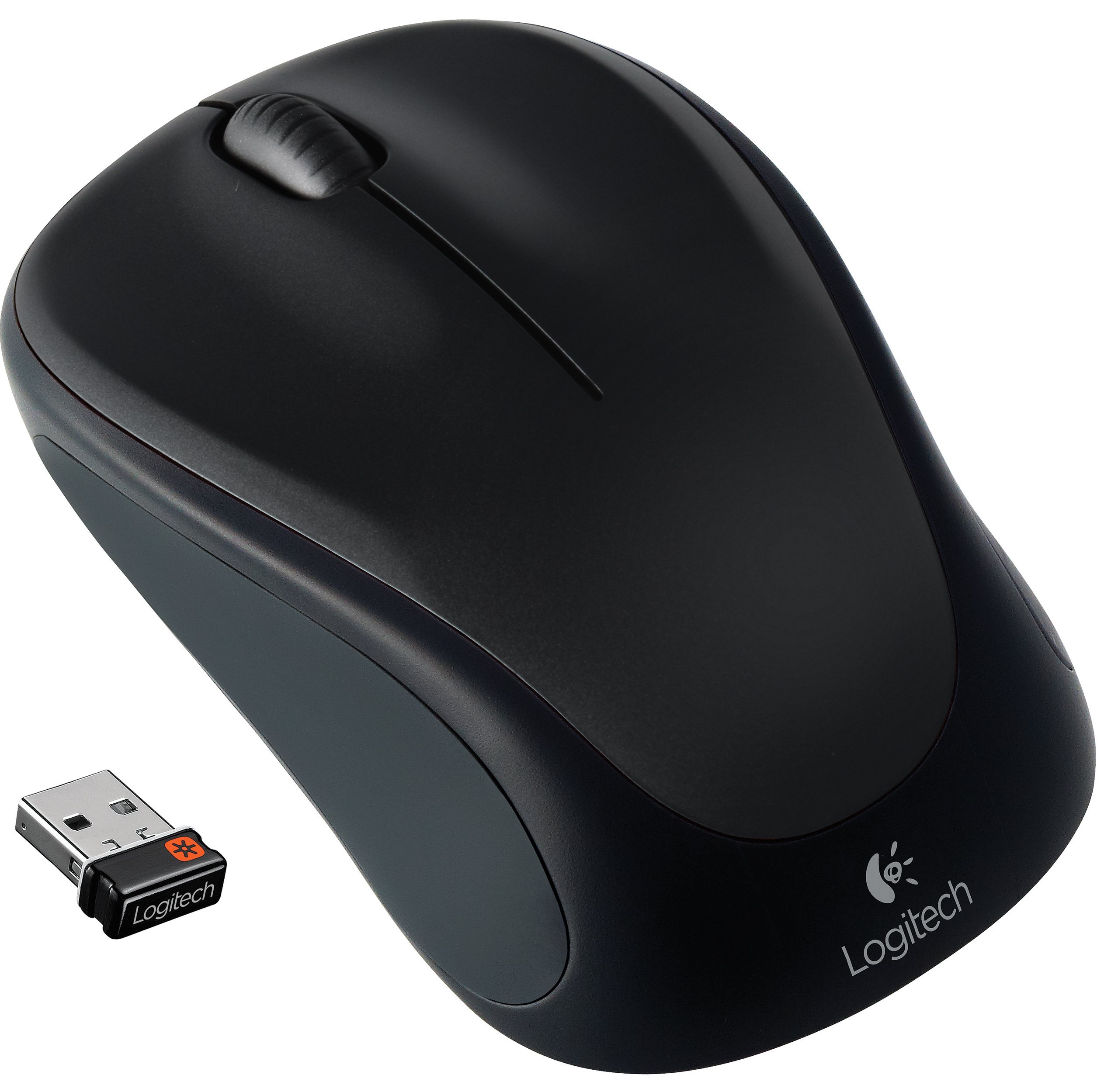 Logitech M317 Wireless Mouse with Unifying Receiver - Black (Certified Refurbished) | Compact Ergonomic Design for Laptop, Office & Travel Use