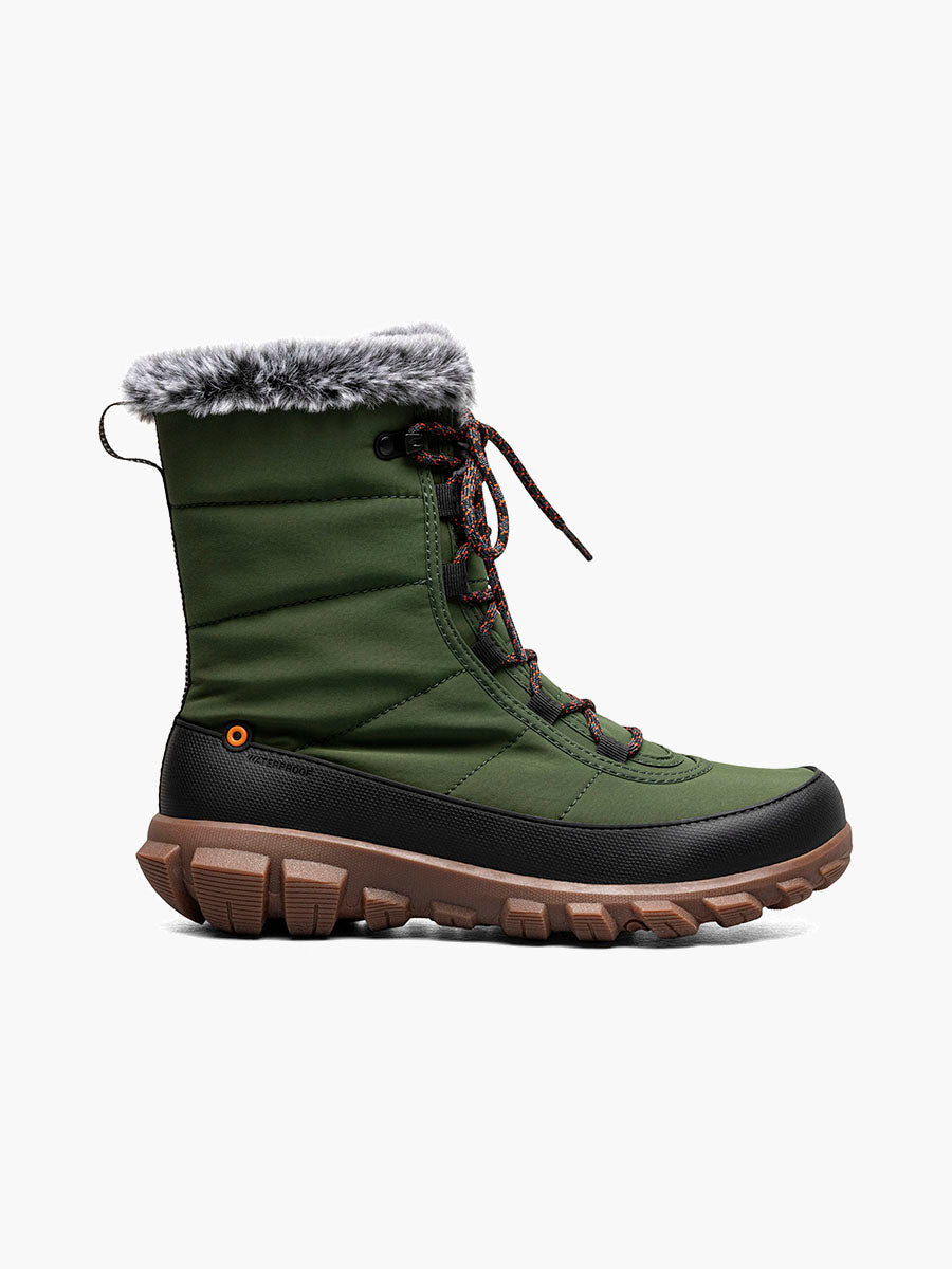 Bogs Cedar Quilt Lace Women's Waterproof Winter Boots - Warm Insulated Snow Boots for Hiking, Walking & Outdoor Activities
