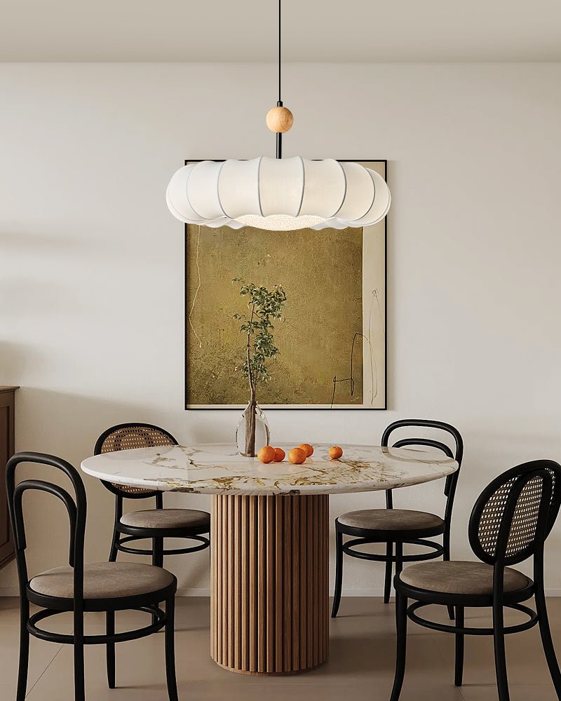 Modern Borealis Pendant Light Fixture - Nordic Style Glass Hanging Lamp for Kitchen Island, Dining Room & Living Room Decor - Energy Efficient LED Lighting Solution