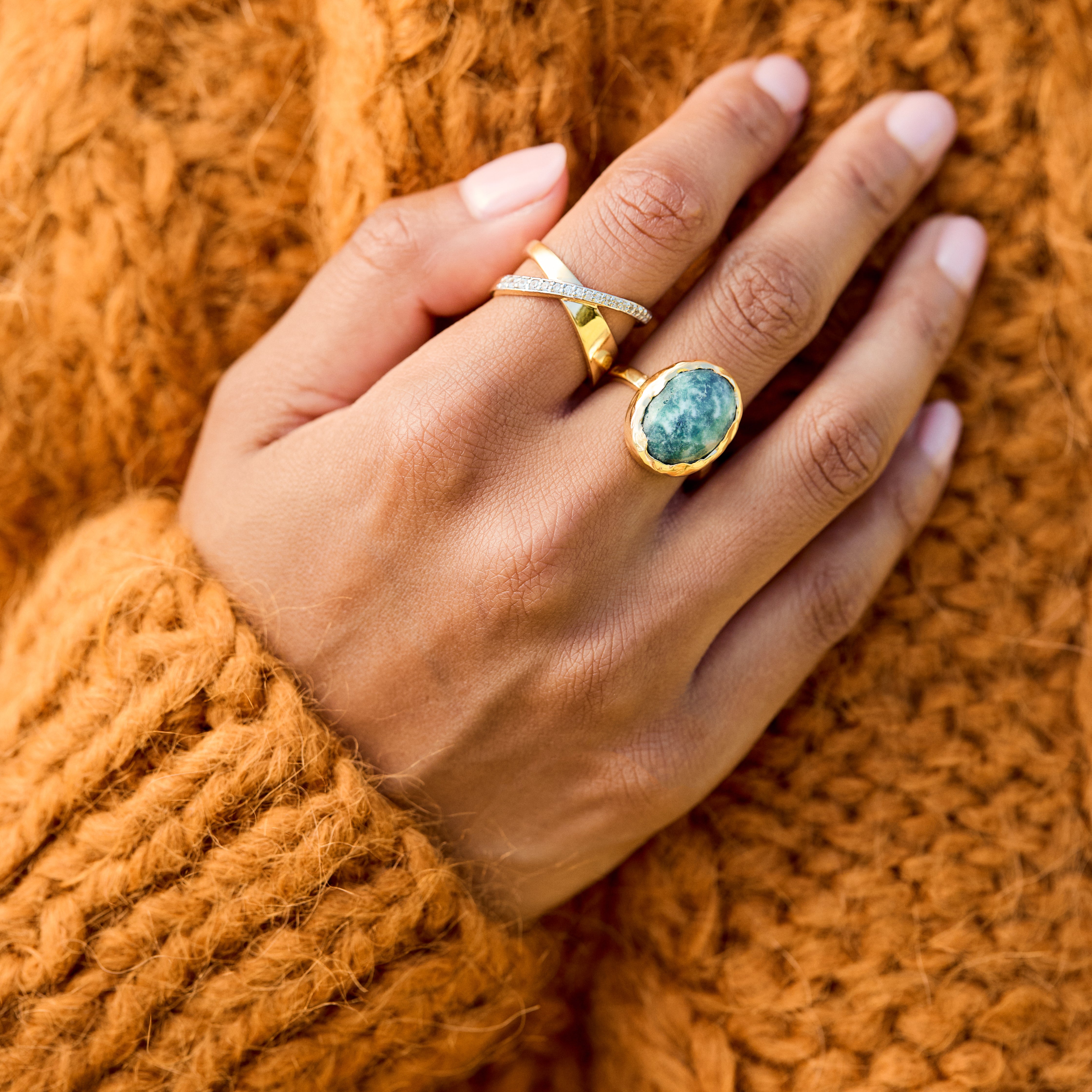Molten Organic Snowflake Jade Ring - Handmade Sterling Silver Jewelry for Women - Perfect for Boho Style, Gift Giving & Everyday Wear