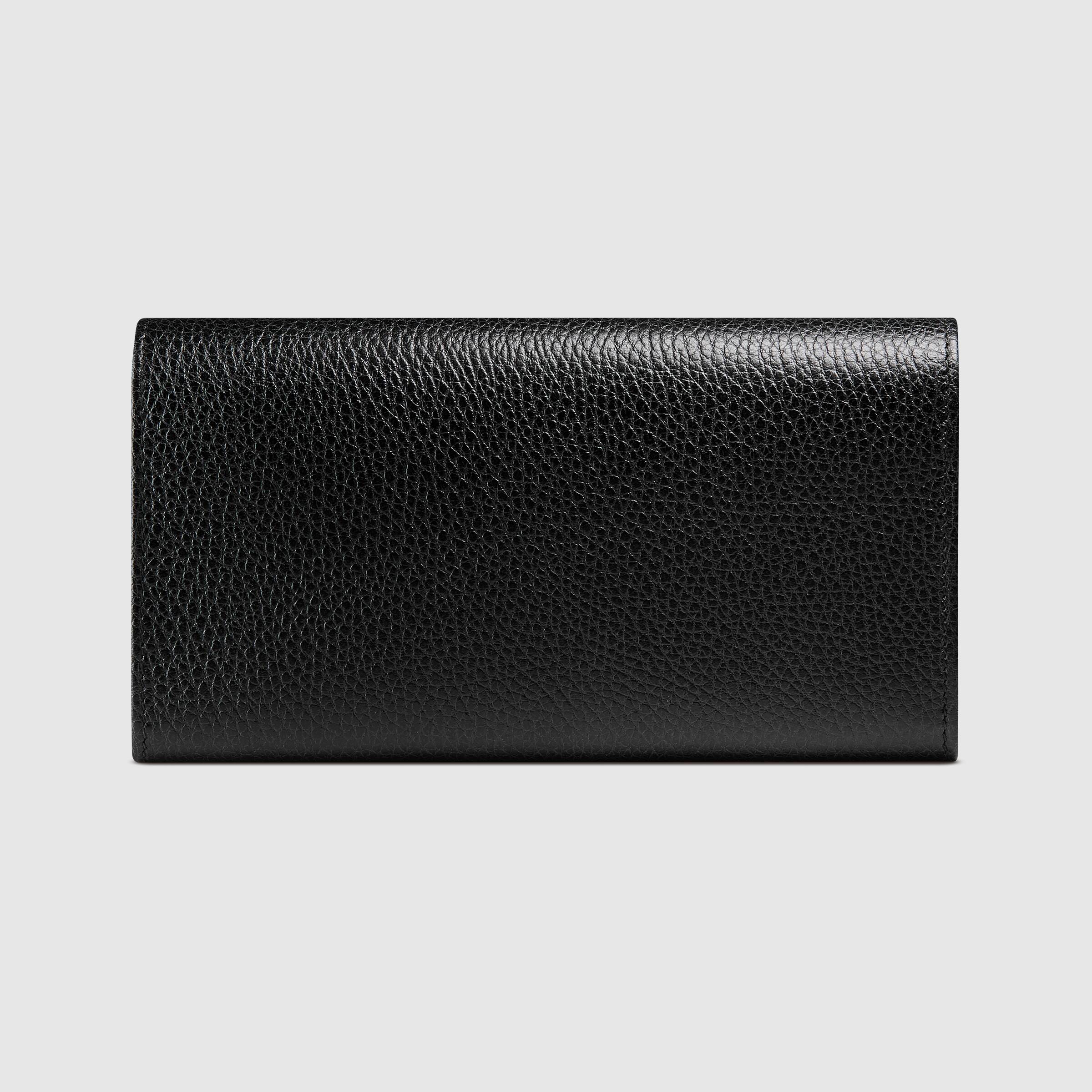 Gucci GG Leather Continental Wallet for Men - Black Luxury Designer Wallet for Everyday Use & Travel