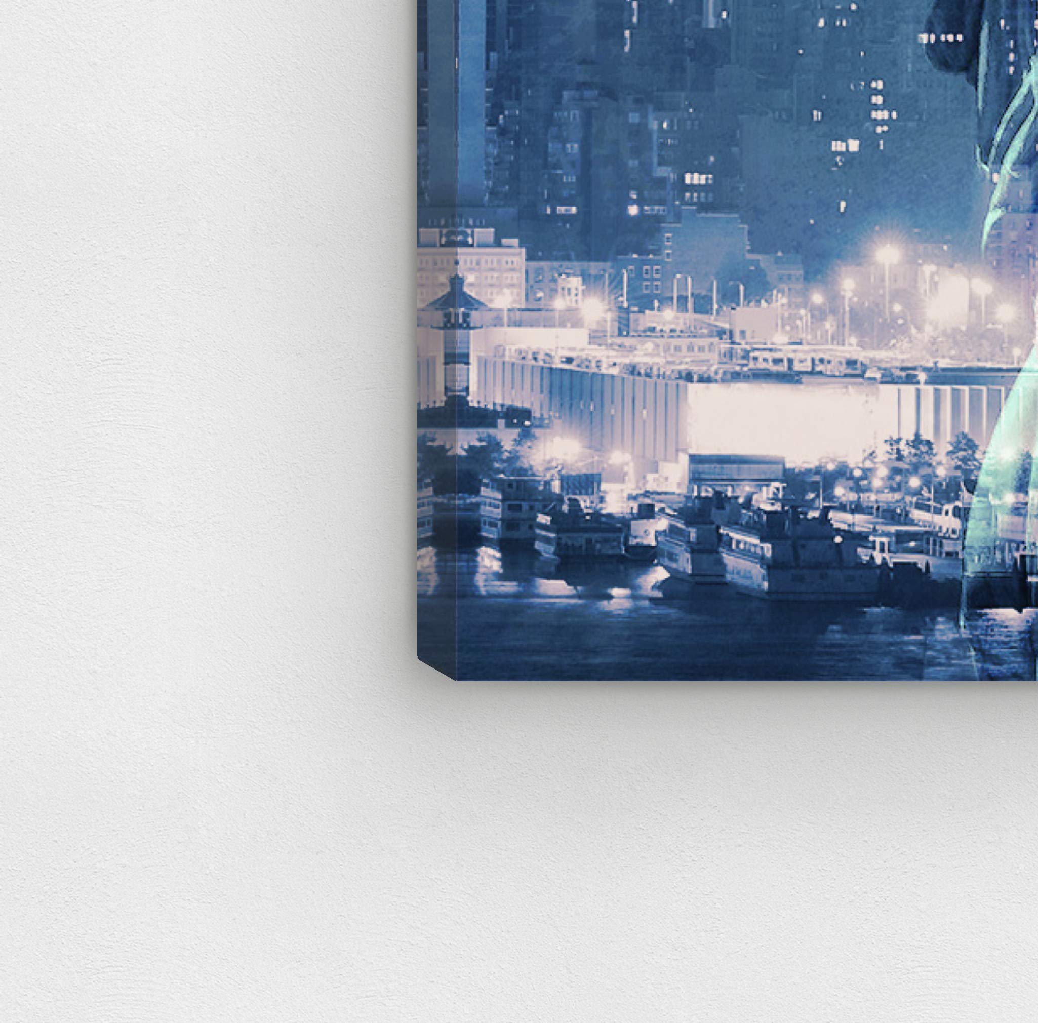 Oliver Gal Artist Co. Cities & Skylines Wall Art Canvas Print - 'East Side' Modern Home Decor 20x24 Inches in Gray & White | Perfect for Living Room, Bedroom & Office Wall Decor