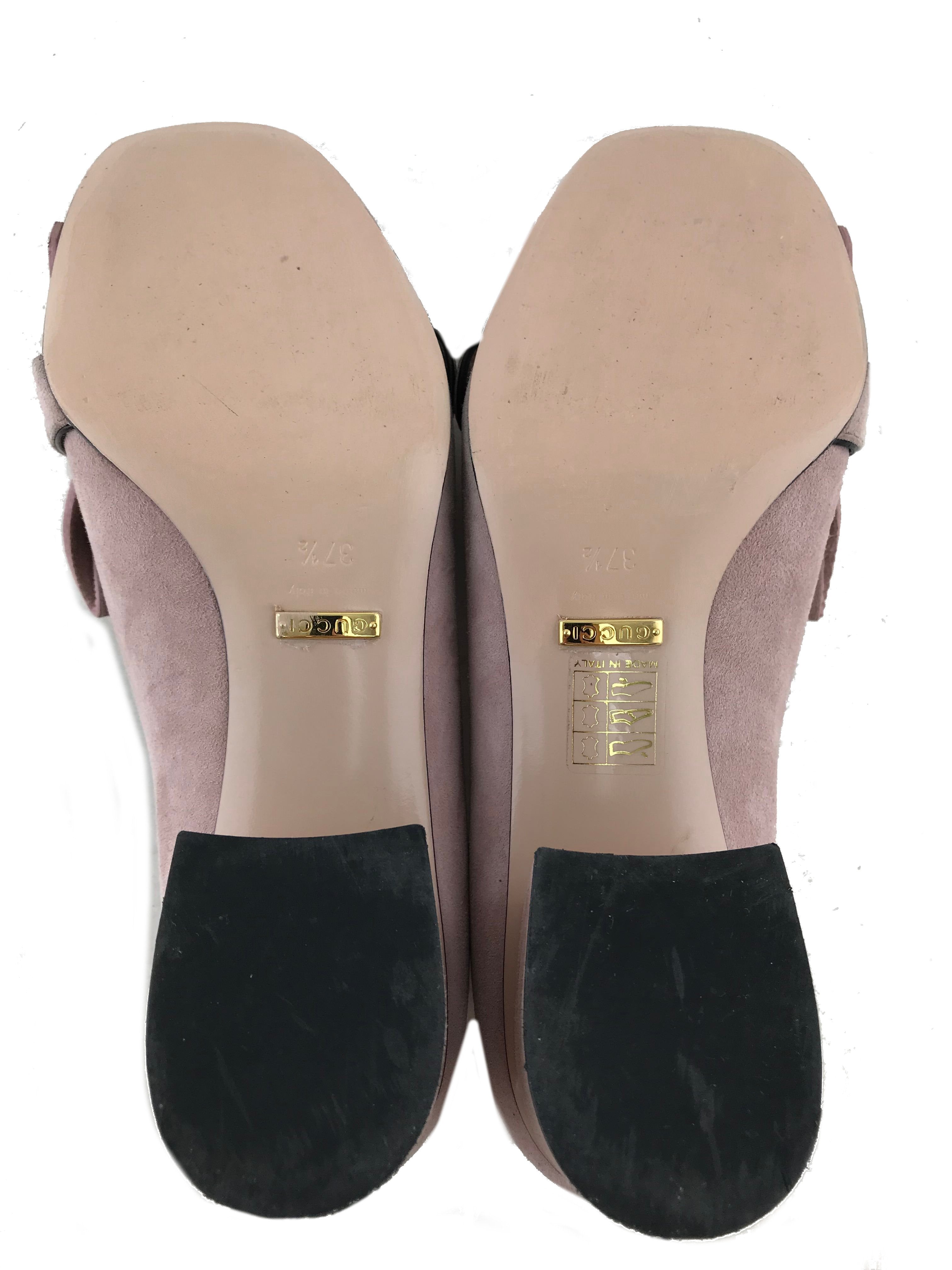 Gucci Marmont GG Suede Block Heel Pump Shoes for Women - Size 7.5 | Luxury Designer Heels for Parties, Weddings & Evening Events