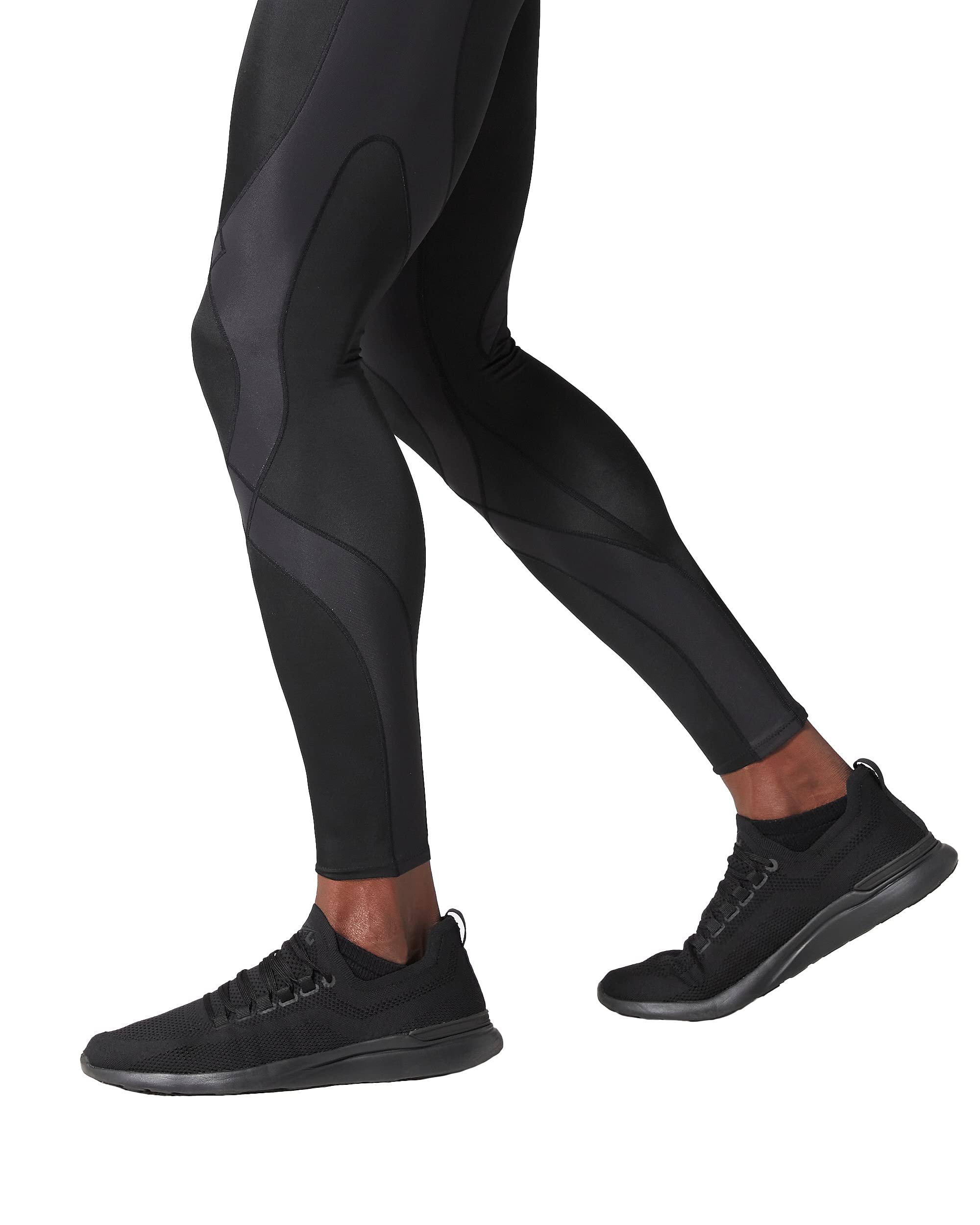 CW-X Men's Stabilyx Joint Support Compression Tights - Running & Recovery Pants for Athletes - Ideal for Marathon Training, Gym Workouts & Post-Exercise Muscle Recovery