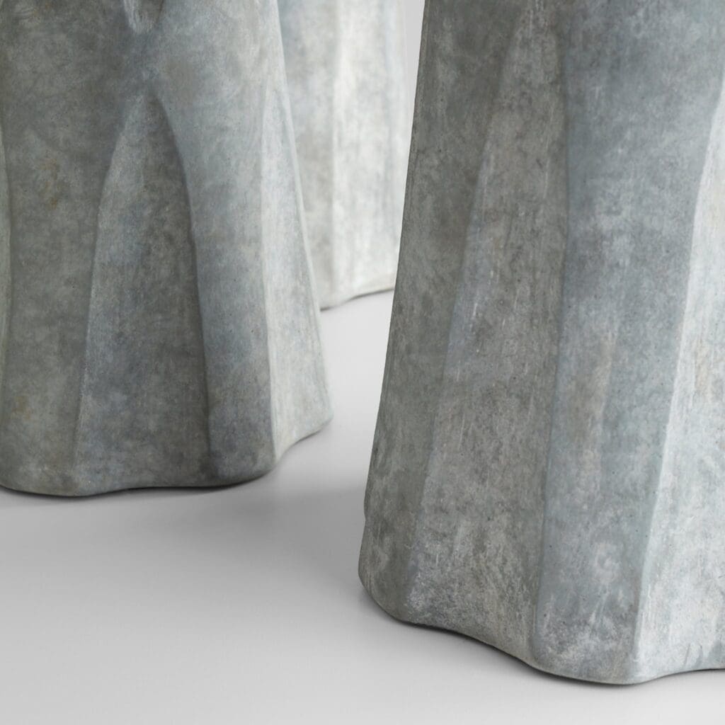 Cyan Design 11563 Attalus Grey Medium Candle Holder - Elegant Home Decor for Dining Table, Living Room, Wedding Centerpiece