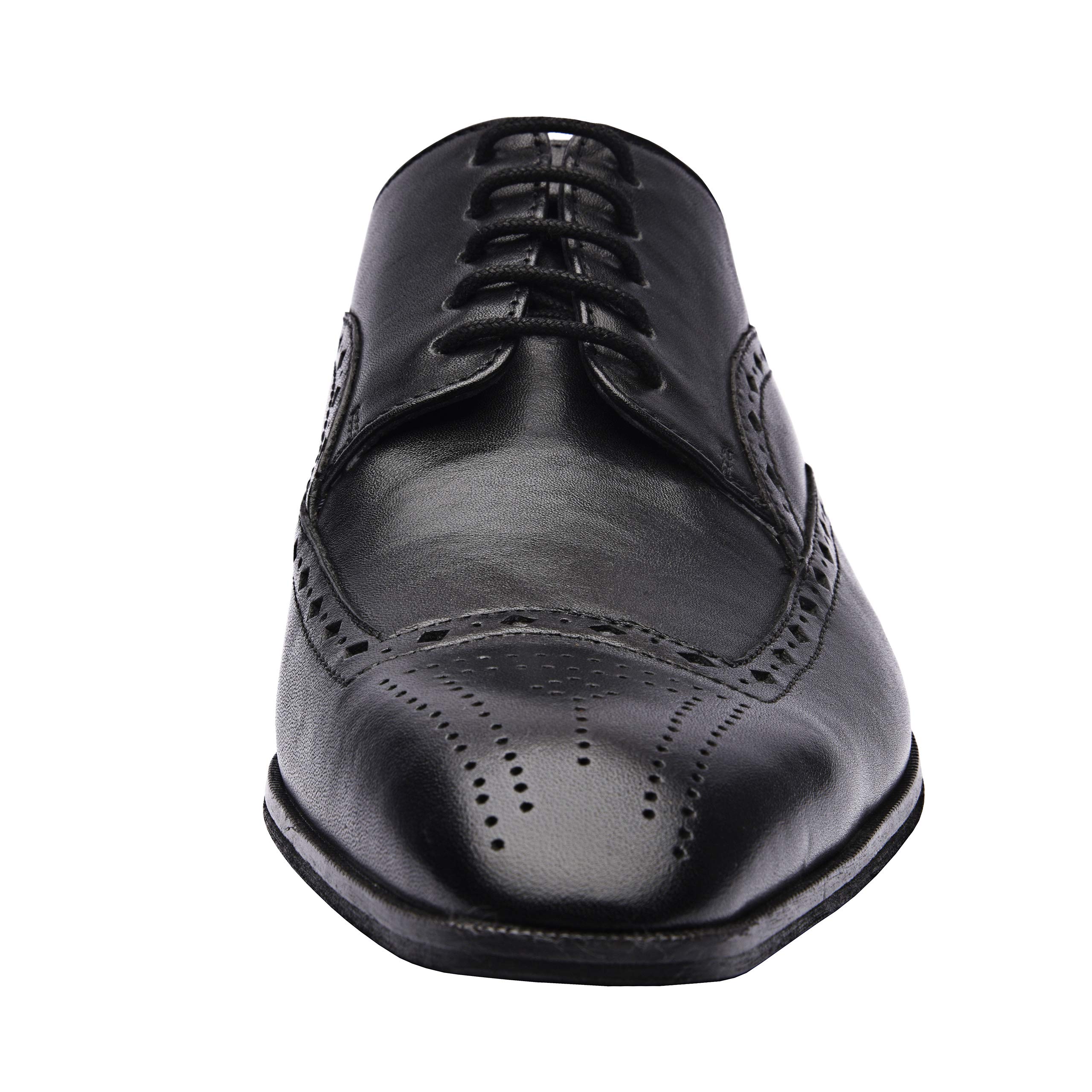 Premium Genuine Leather Men's Italian Oxford Dress Shoes | Handcrafted Formal Business Shoes | Non-Slip Rubber Sole | Perfect for Weddings, Office & Special Occasions