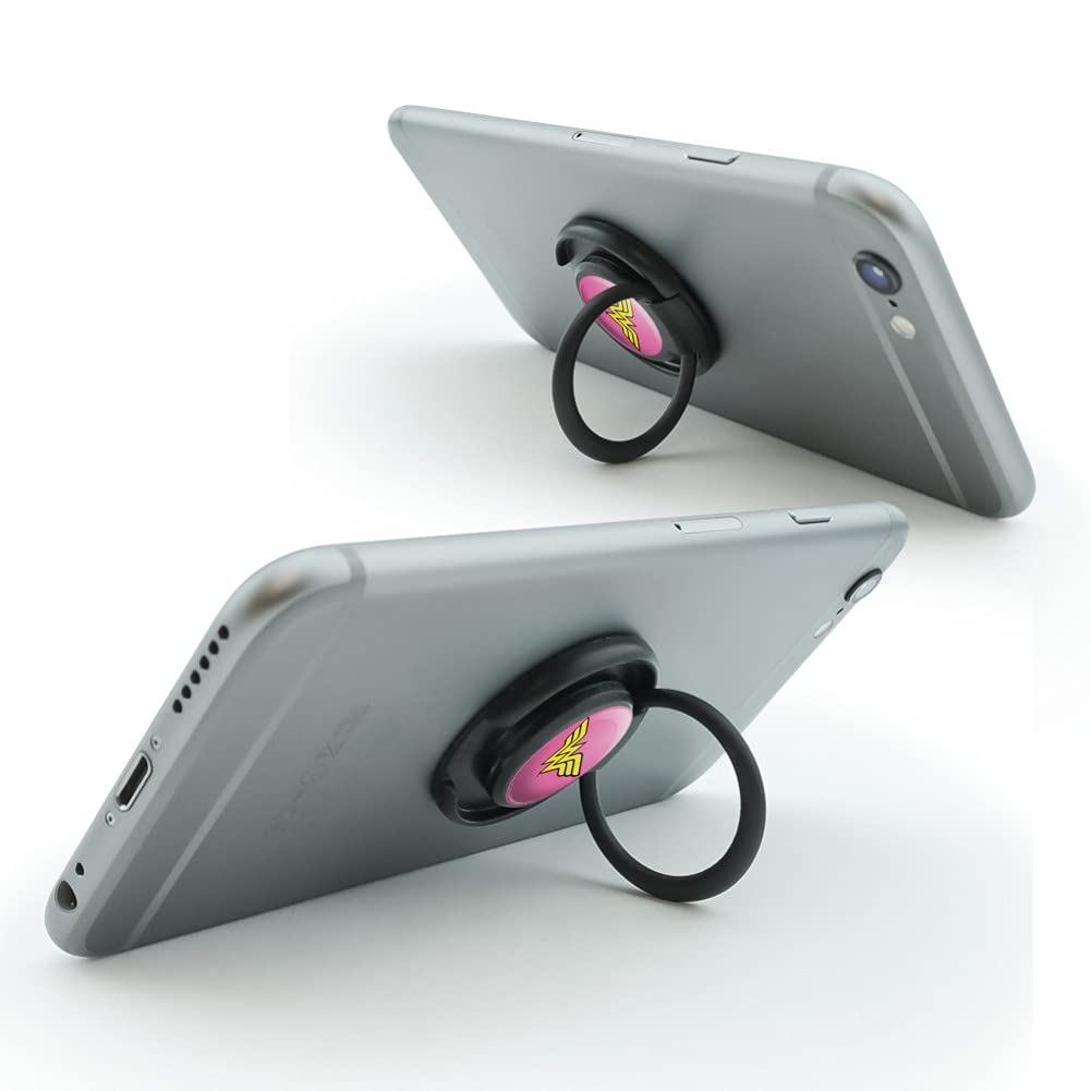 Wonder Woman Classic Logo Mobile Phone Ring Holder Stand - Perfect for Hands-Free Viewing, Gaming, and Selfies