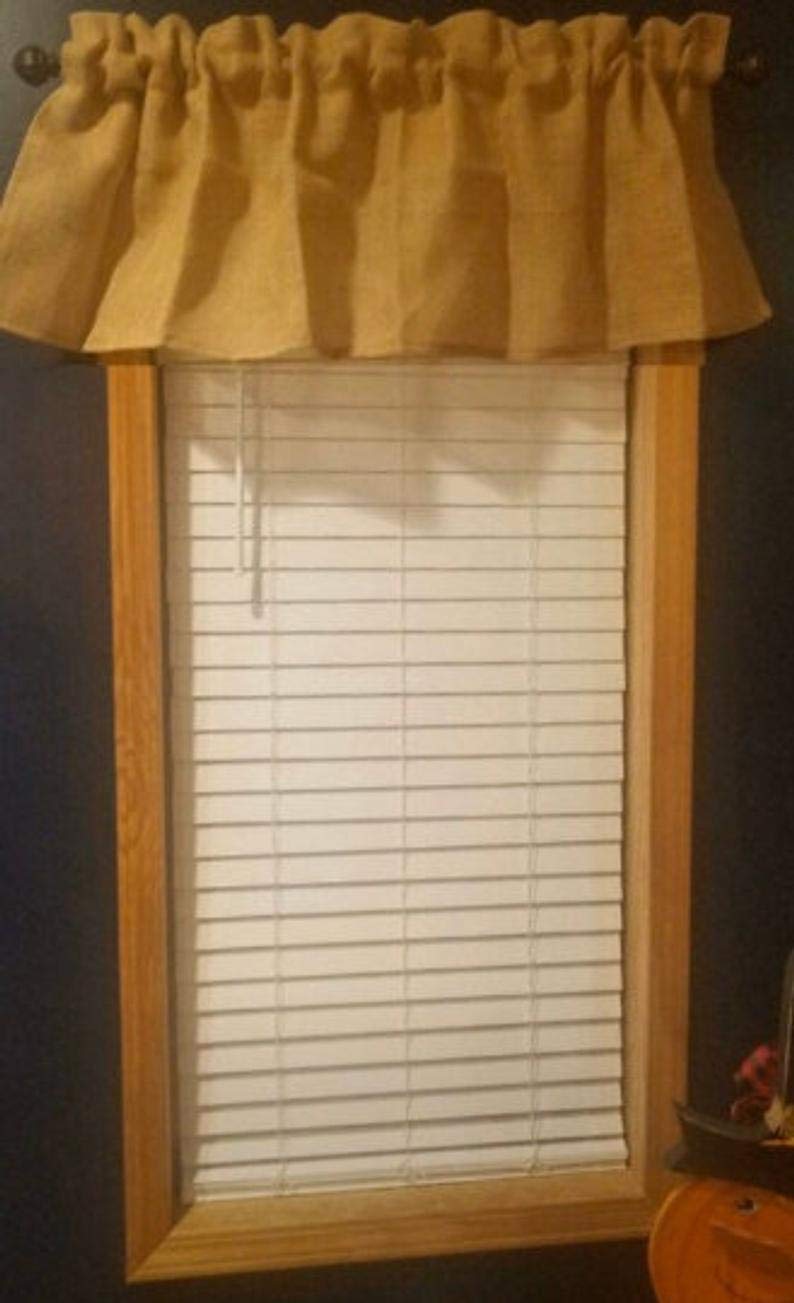 Burlap Curtain Valance 52x15 - Eco-Friendly Potato Bag Decor for Farmhouse Style