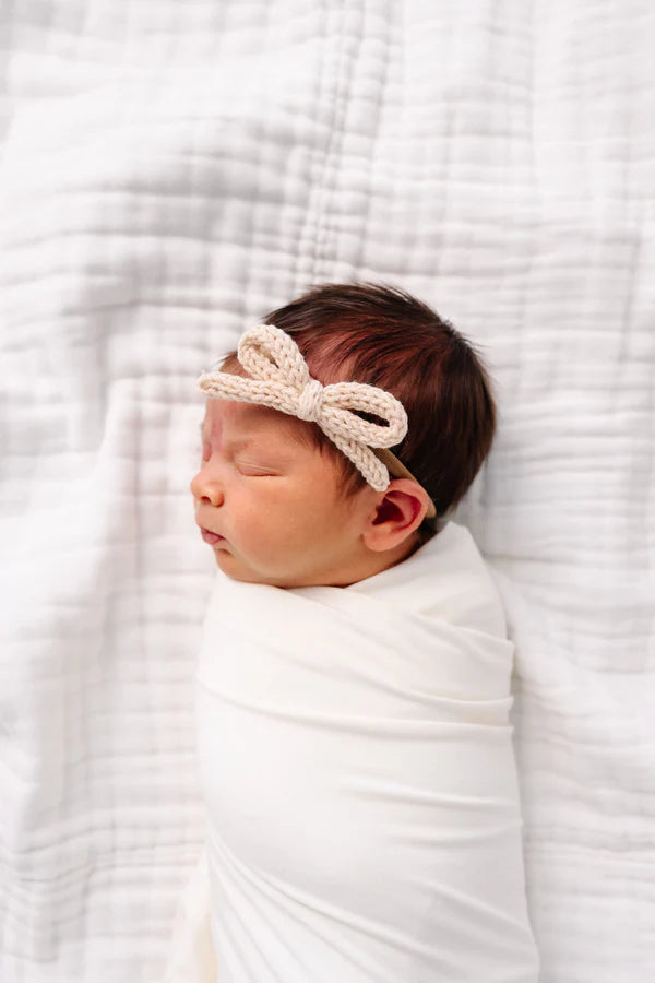 Lou Lou Company Crochet Bow Hair Accessories for Women & Girls - Handmade Fashion Hair Bows for Parties, Weddings, and Everyday Style